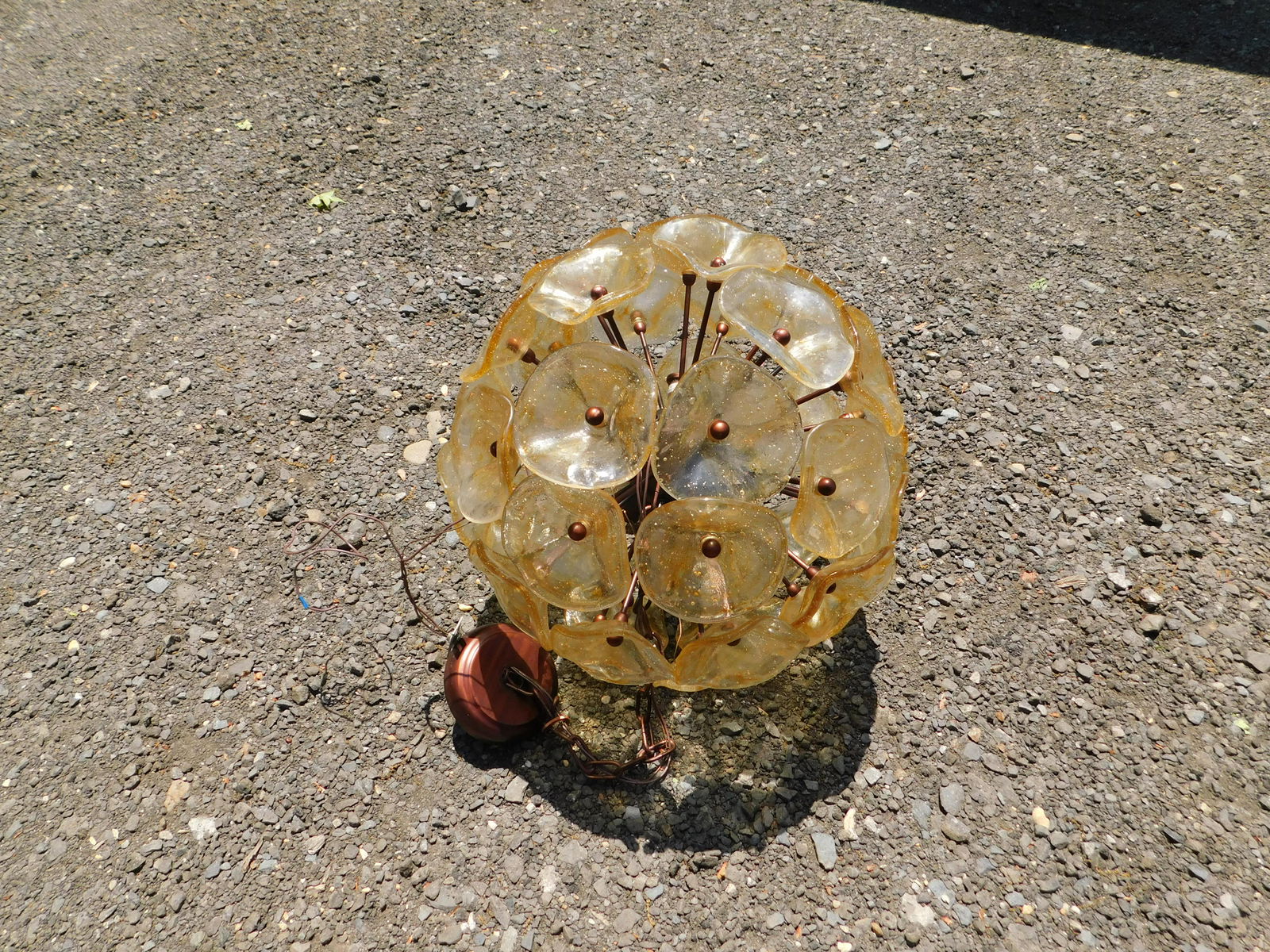 Mid Century Modern Hanging Chandelier with Murano Glass (1 of 3)