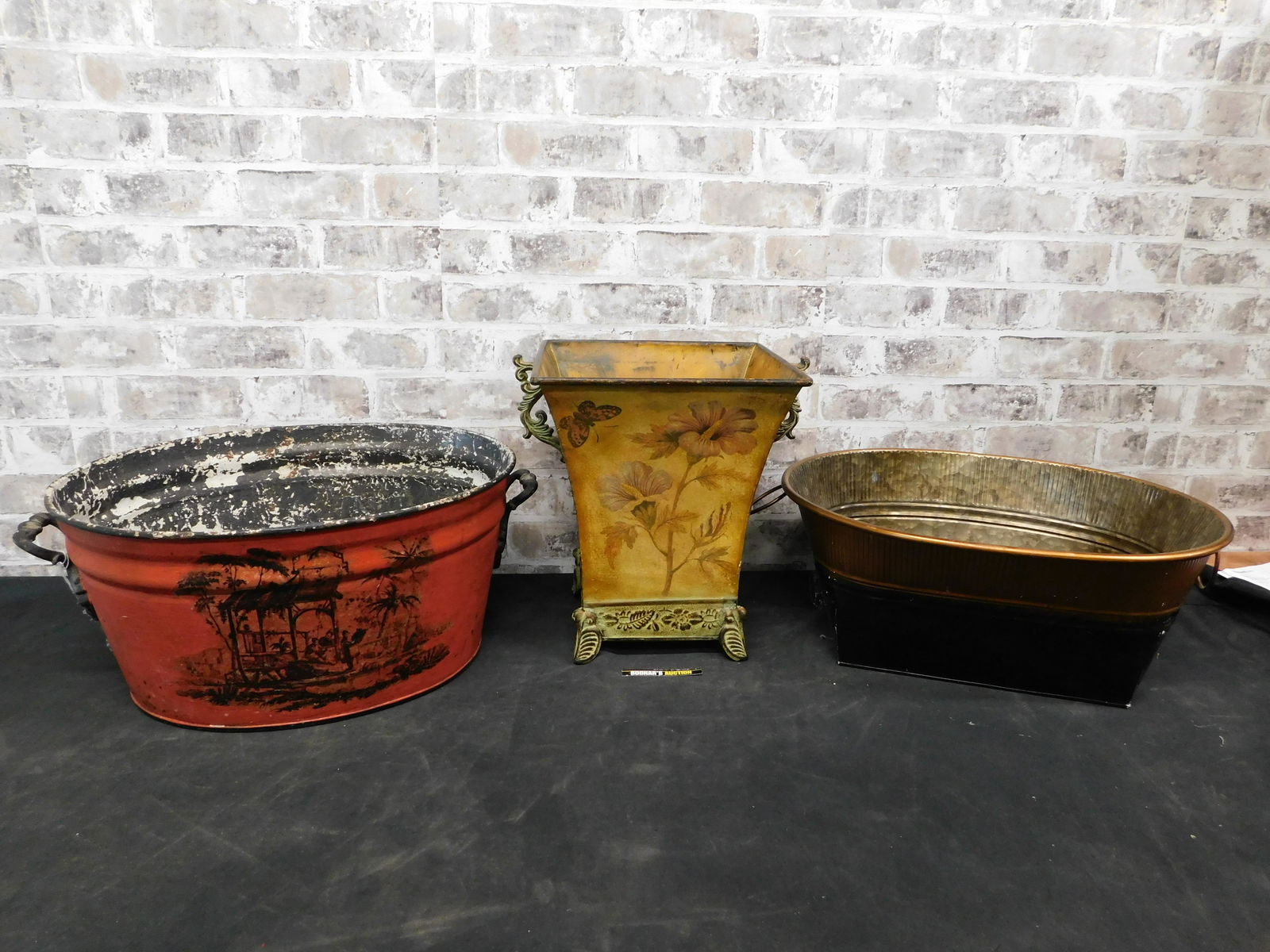 Lot of 3 Toleware Pieces (1 of 7)