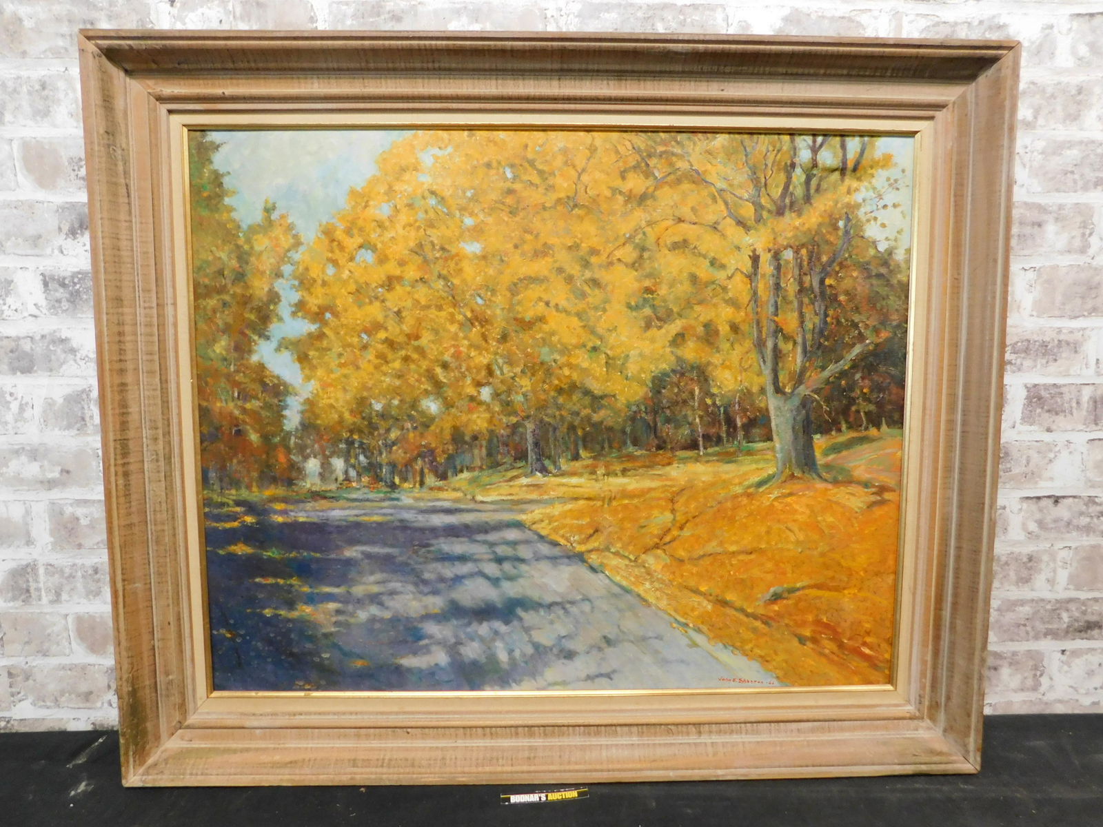 Oil on Canvas of Autumn Scene (1 of 5)