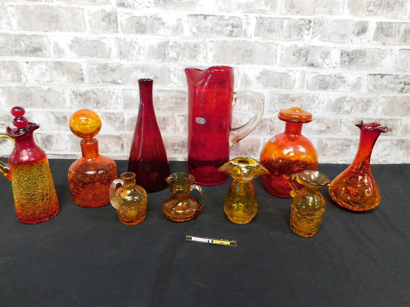 Lot of Amberina Colored Glass (1 of 6)