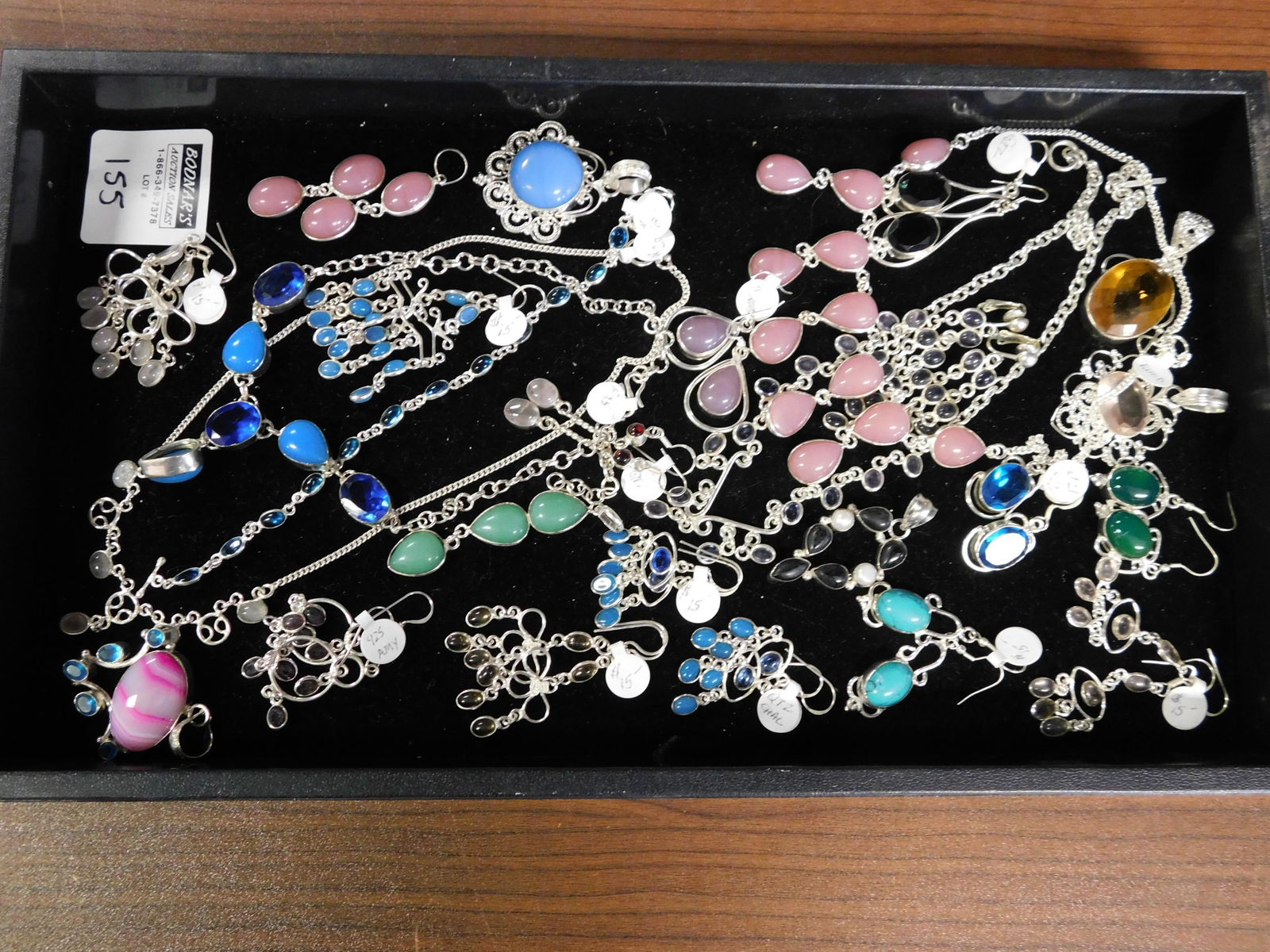 Lot of Silver Tone & Natural Stone Jewelry (1 of 3)