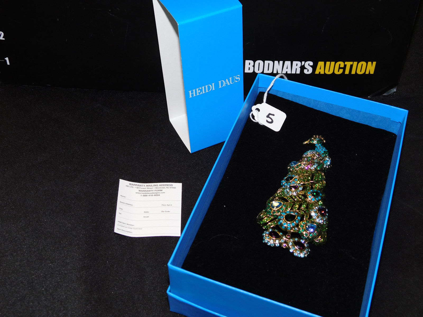 Heidi Daus Peacock Brooch (1 of 5)