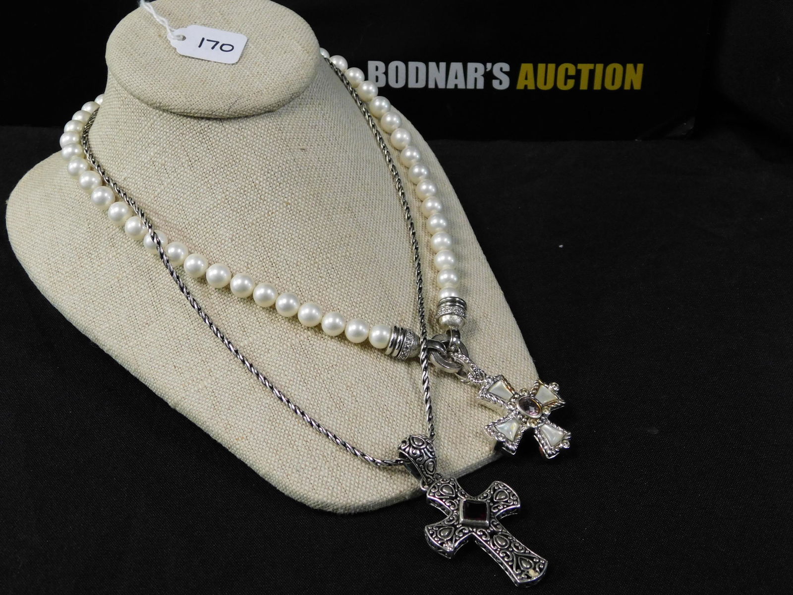 2 Sterling Cross Necklaces (1 of 7)