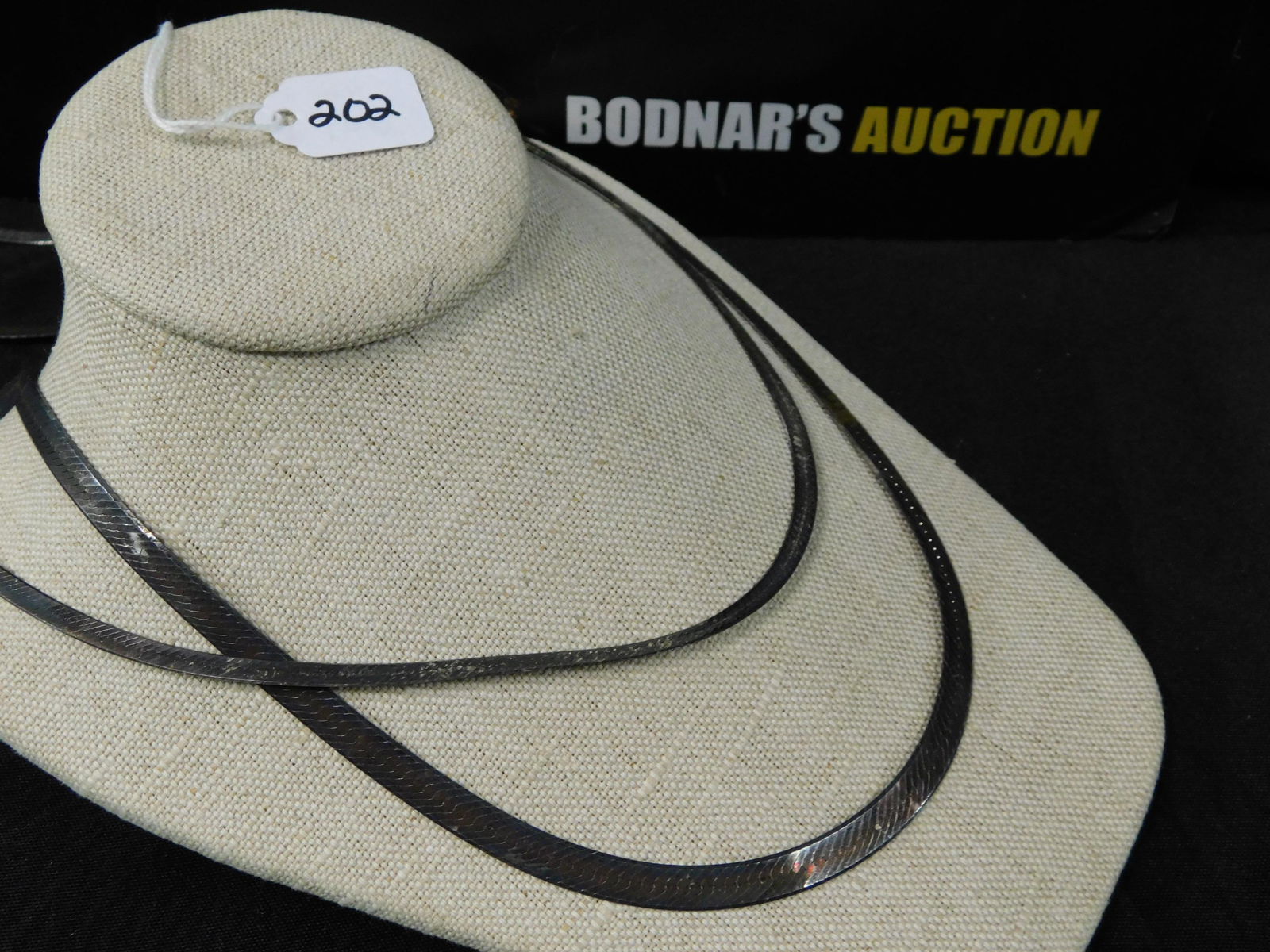 2 Sterling Herringbone Necklaces (1 of 3)