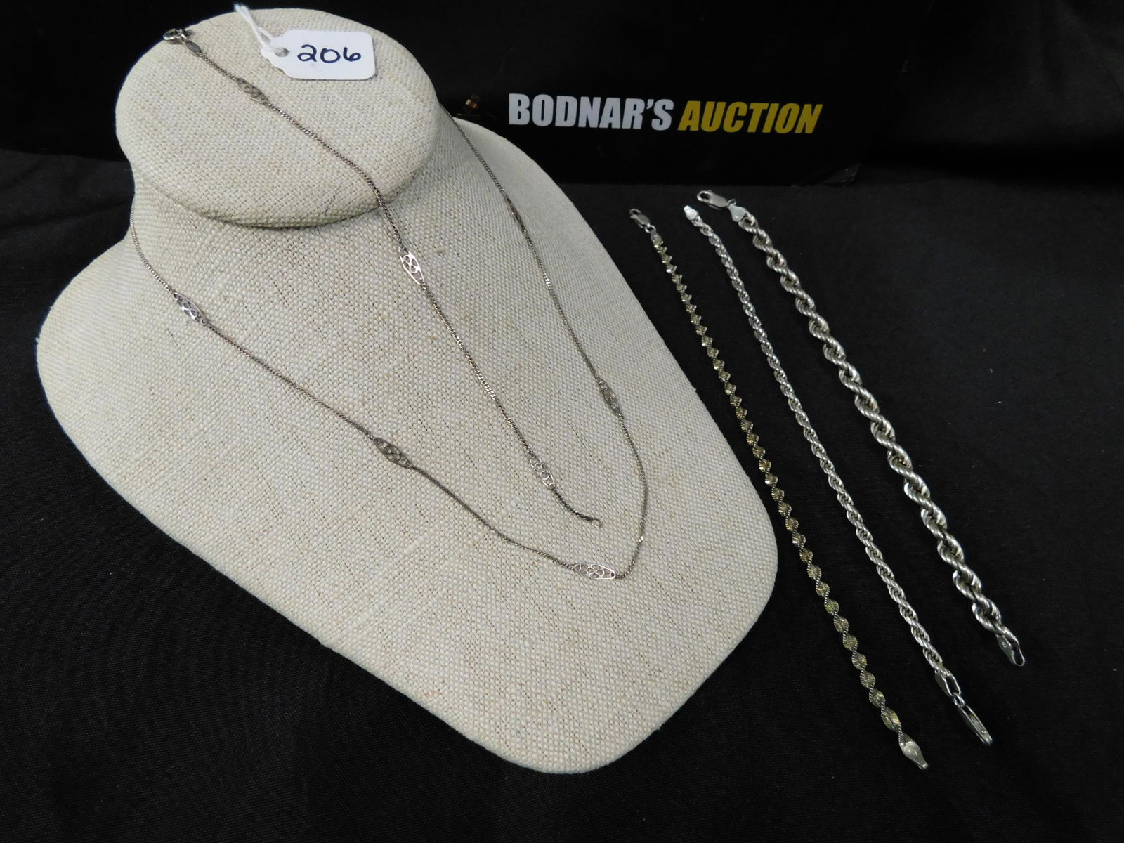 4 Sterling Bracelets and Necklace (1 of 4)
