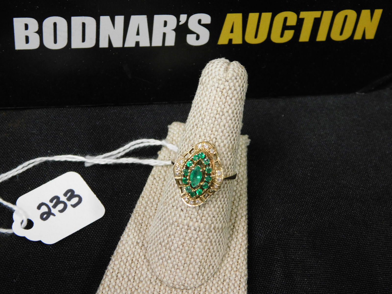 14K Emerald & Diamond Ring (1 of 4)