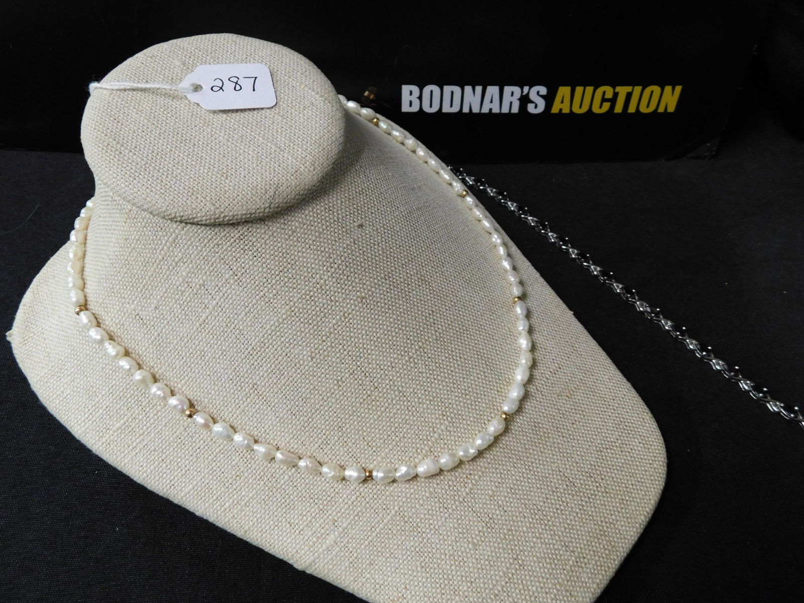 Pearl 14K Necklace & Tennis Bracelet (1 of 6)