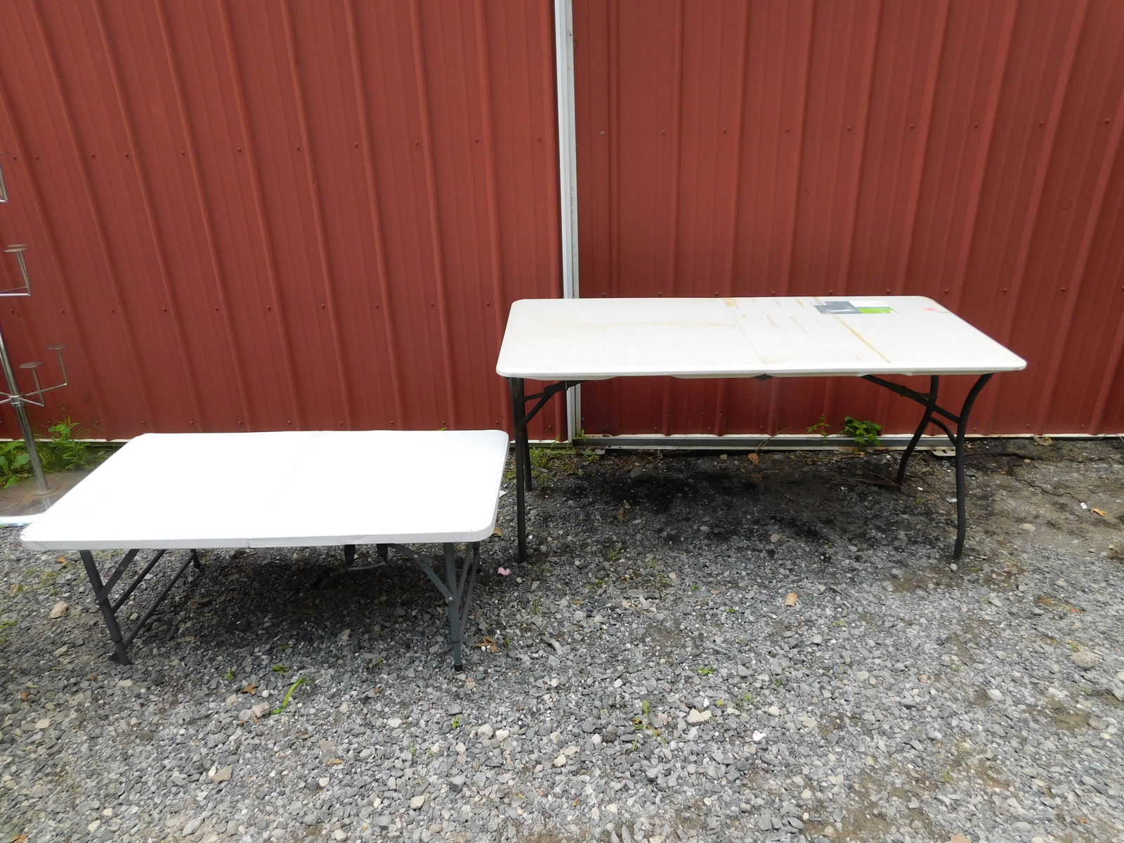 Lot of 2 Folding Plastic Tables. (1 of 6)