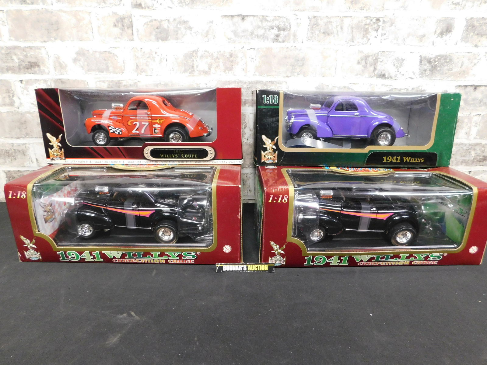 Lot of 4 1941 Willys 1:18 Scale Die-Cast Cars (1 of 6)