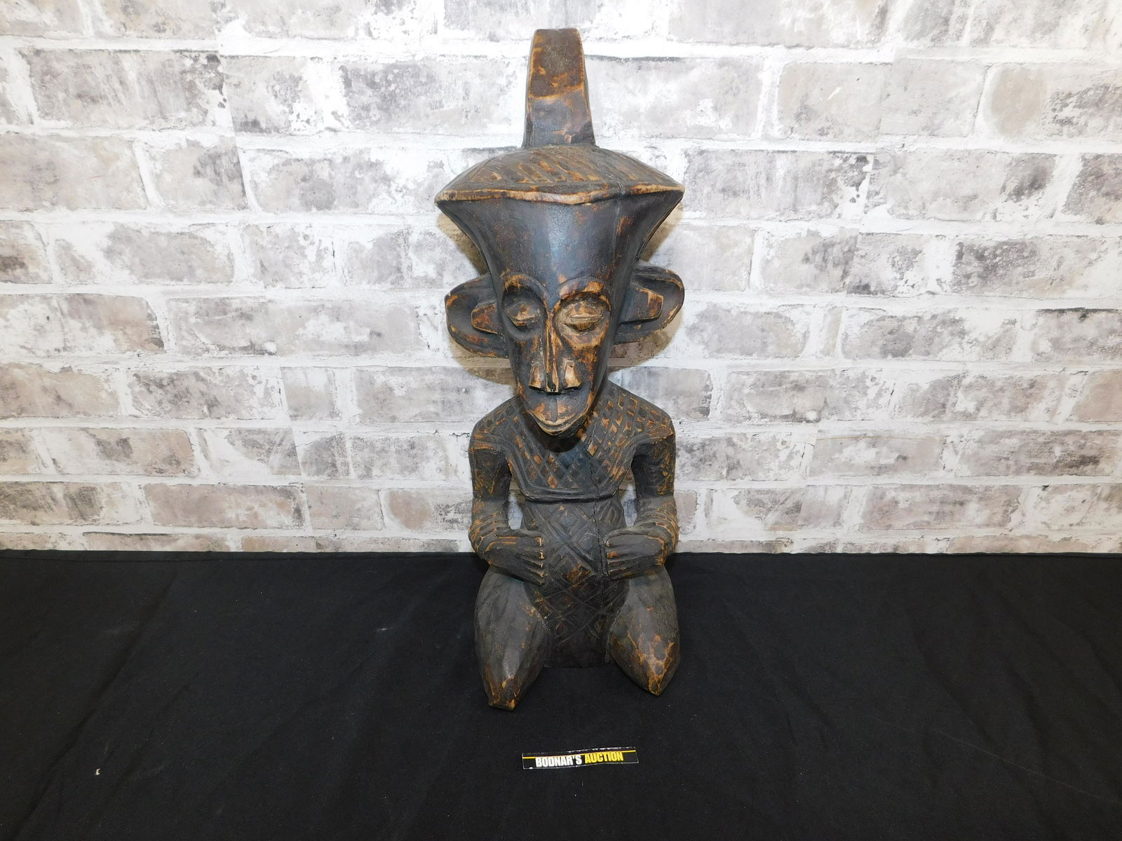 Hand Carved African Tribal Art Statue (1 of 5)
