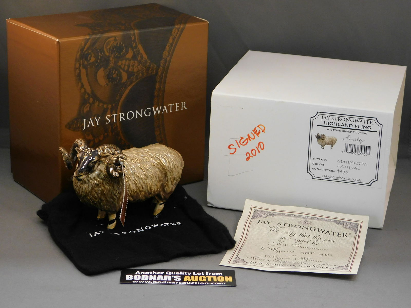 Jay Strongwater Scottish Sheep Figurine - SIGNED (1 of 6)