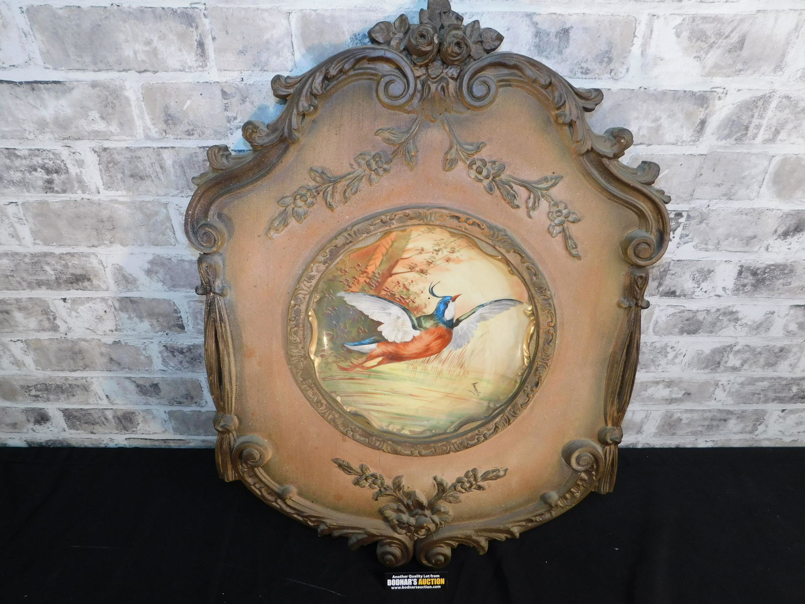 Framed Limoges Portrait Game Plate (1 of 4)