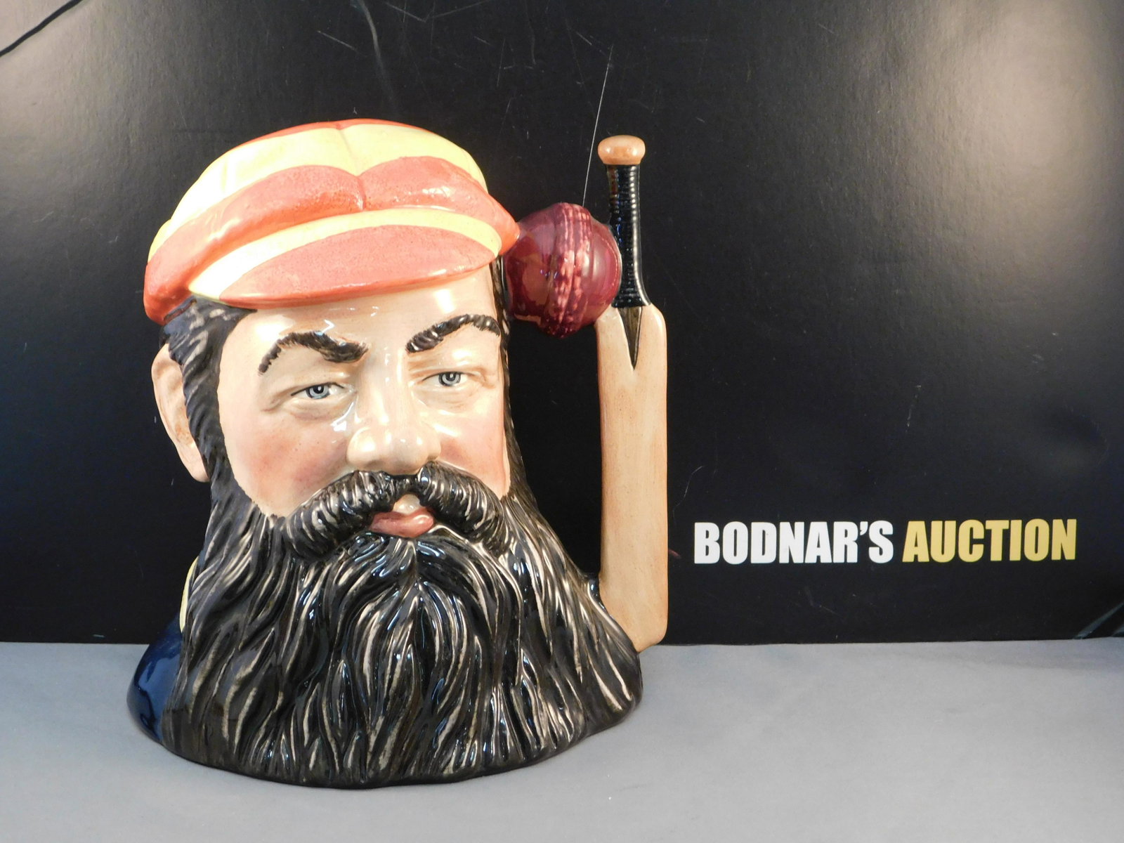 Royal Doulton W.C. Grace Character Jug: Royal Doulton W.C. Grace Character/Toby Jug. D7032. Dated 1996. Measures 7.5" tall x 6.5" wide. All invoices must be paid within 24 hours of the sale. All items are shipped USPS and will be billed sep