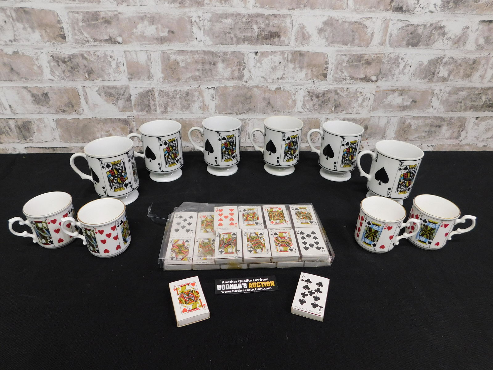 Lot of Playing Card Mugs, Demitasse, and Matchbooks (1 of 10)