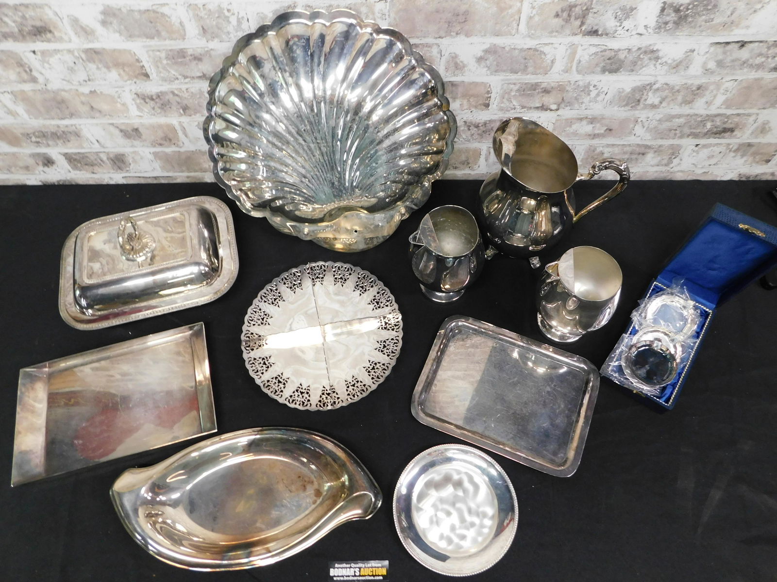 Group Lot of Silverplated Serving Pieces (1 of 9)