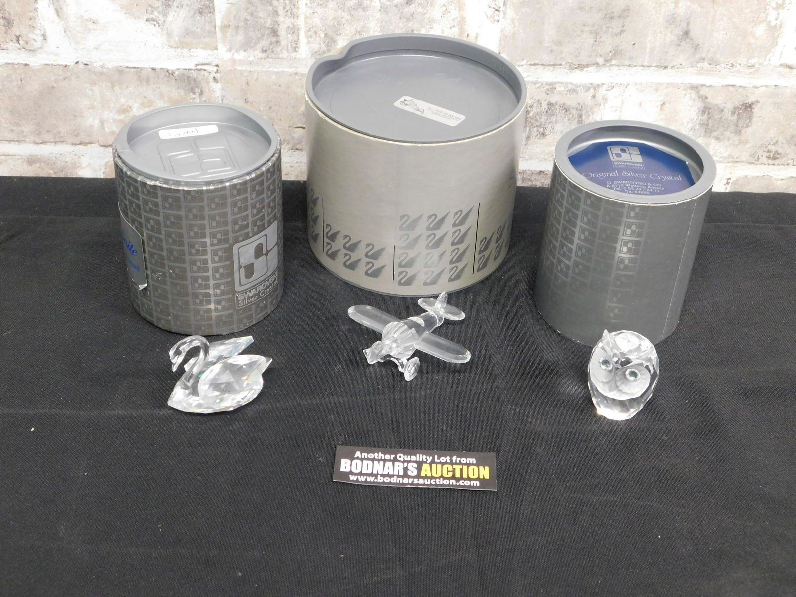 Lot of 3 Swarovski Crystal Figurines including Owl (1 of 4)