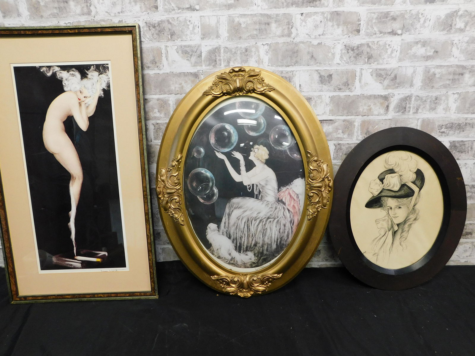 Group Lot of 3 Pieces of Art including Icart Prints (1 of 8)