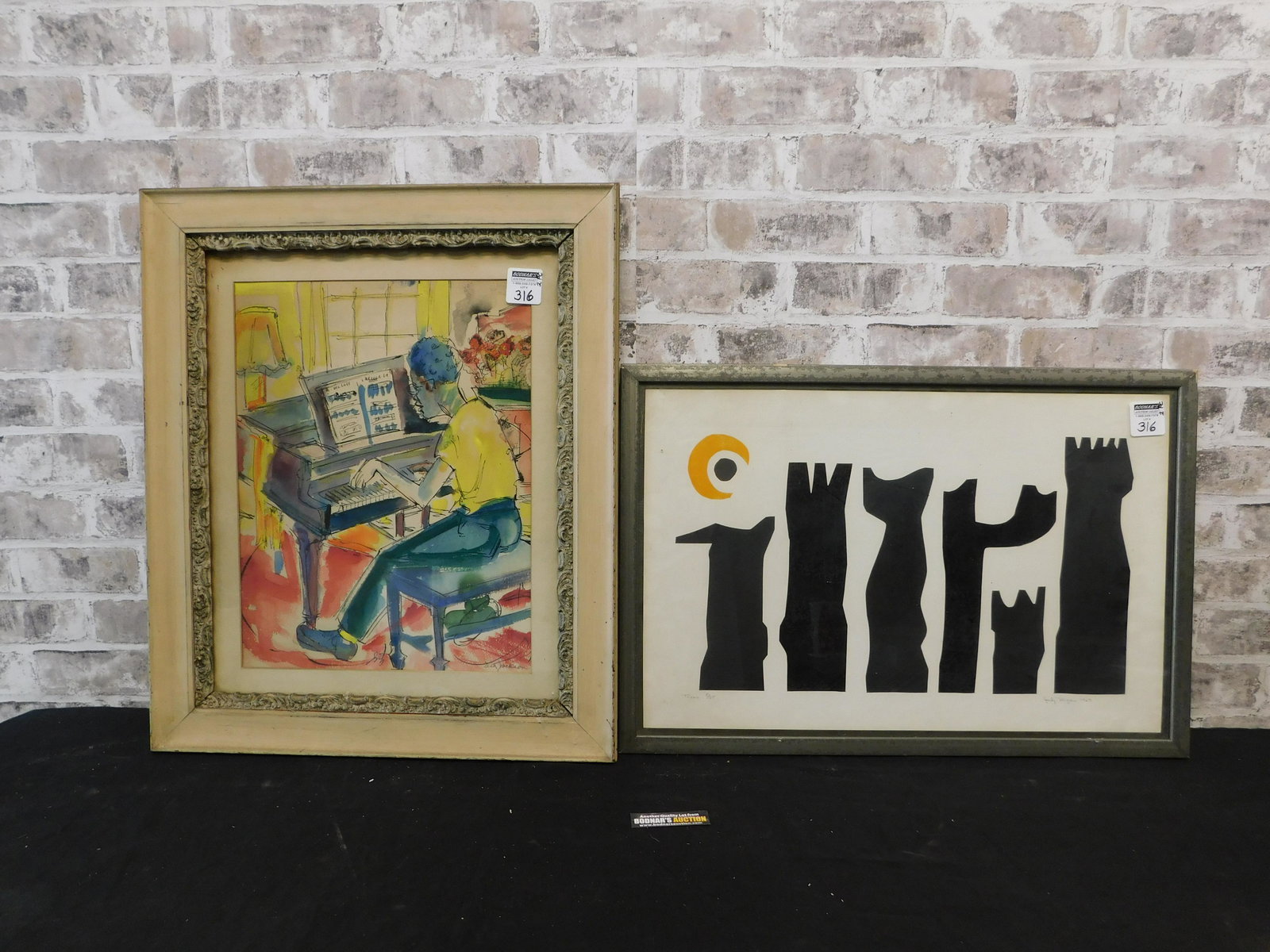 Lot of 2 Mid Century Pieces of Art (1 of 9)