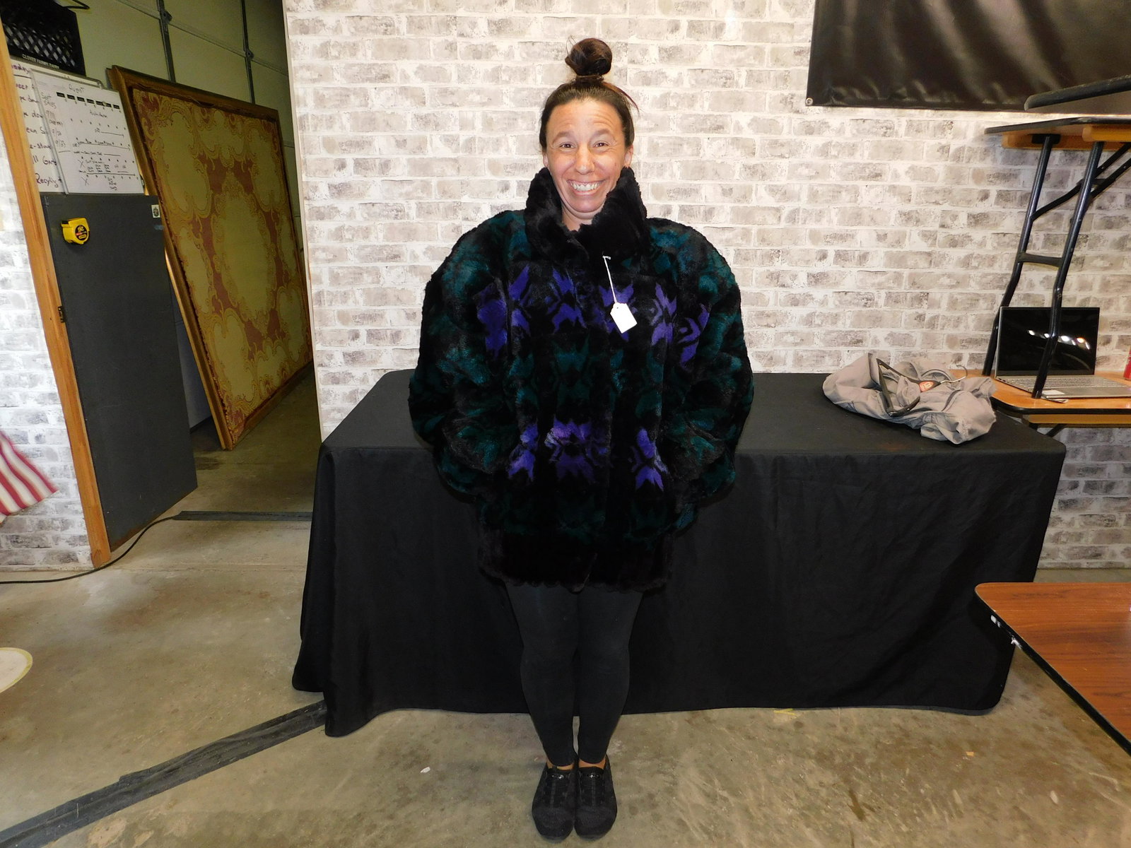 Fur Jacket with Multi Colored Designs (1 of 6)
