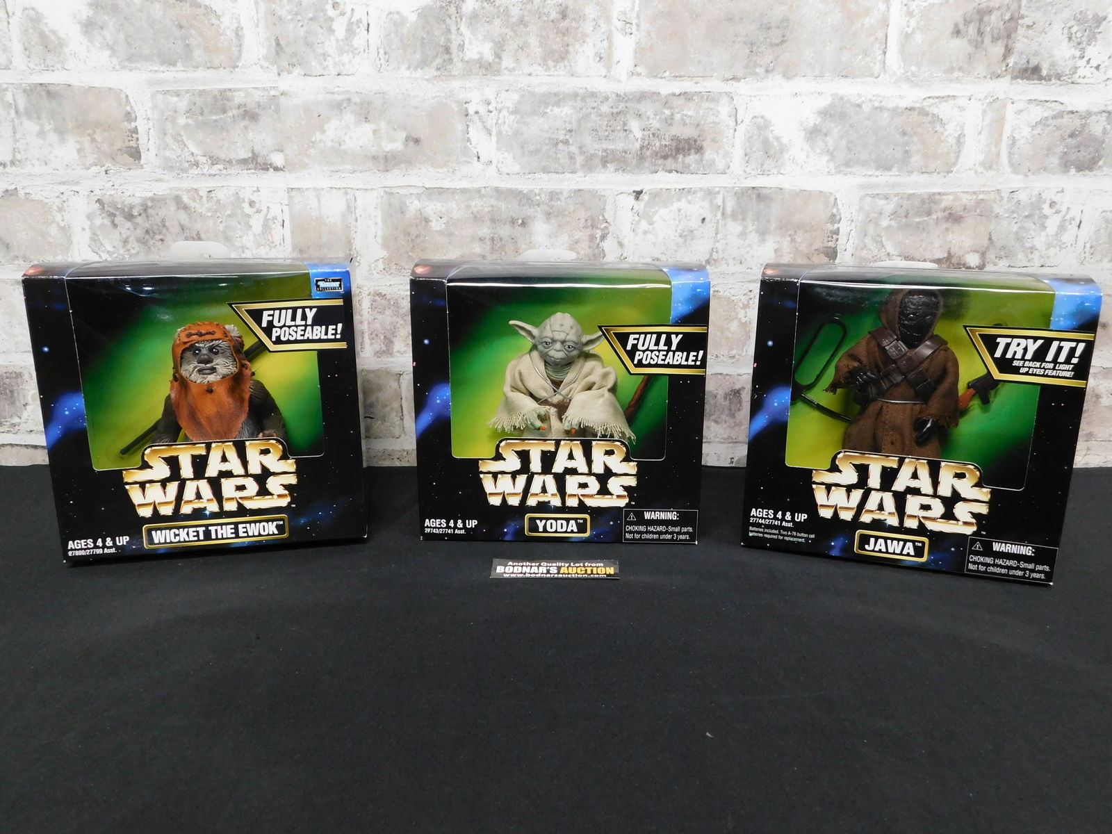 Lot of 3 Star Wars Action Collection Figures - Wicket, (1 of 6)