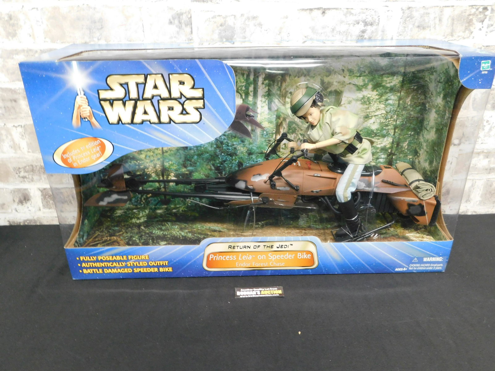 Star Wars Princess Leia on Speeder Bike - Return of the: Star Wars Return of the Jedi - Princess Leia on Speeder Bike - Endor Forest Chase. Hasbro 2003. Sealed in Package. All invoices must be paid within 24 hours of the sale. All items are shipped USPS and