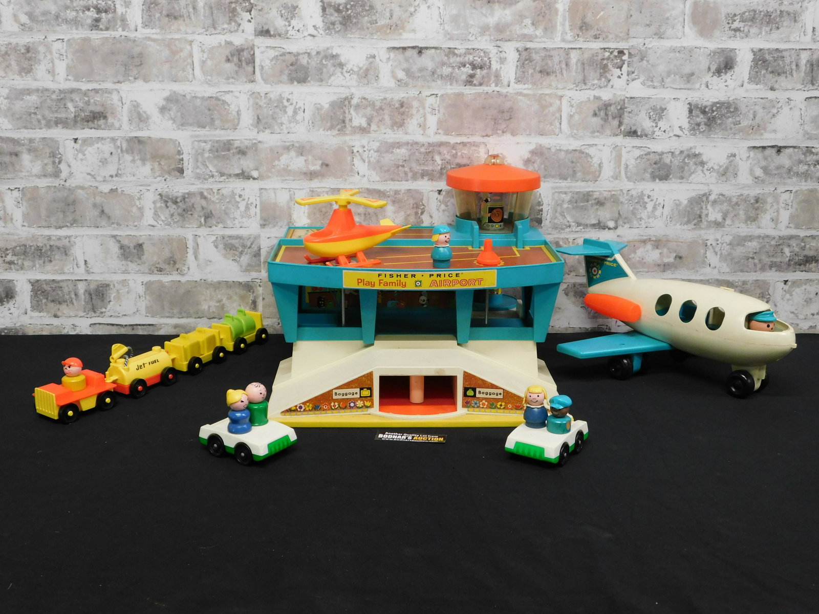Vintage Fisher Price Play Family Airport: Vintage Fisher Price Play Family Airport. Comes with Airplane, Figures and Accessories. Please read the terms and conditions. This sale will be broadcast live on sale day with full descriptions of eac