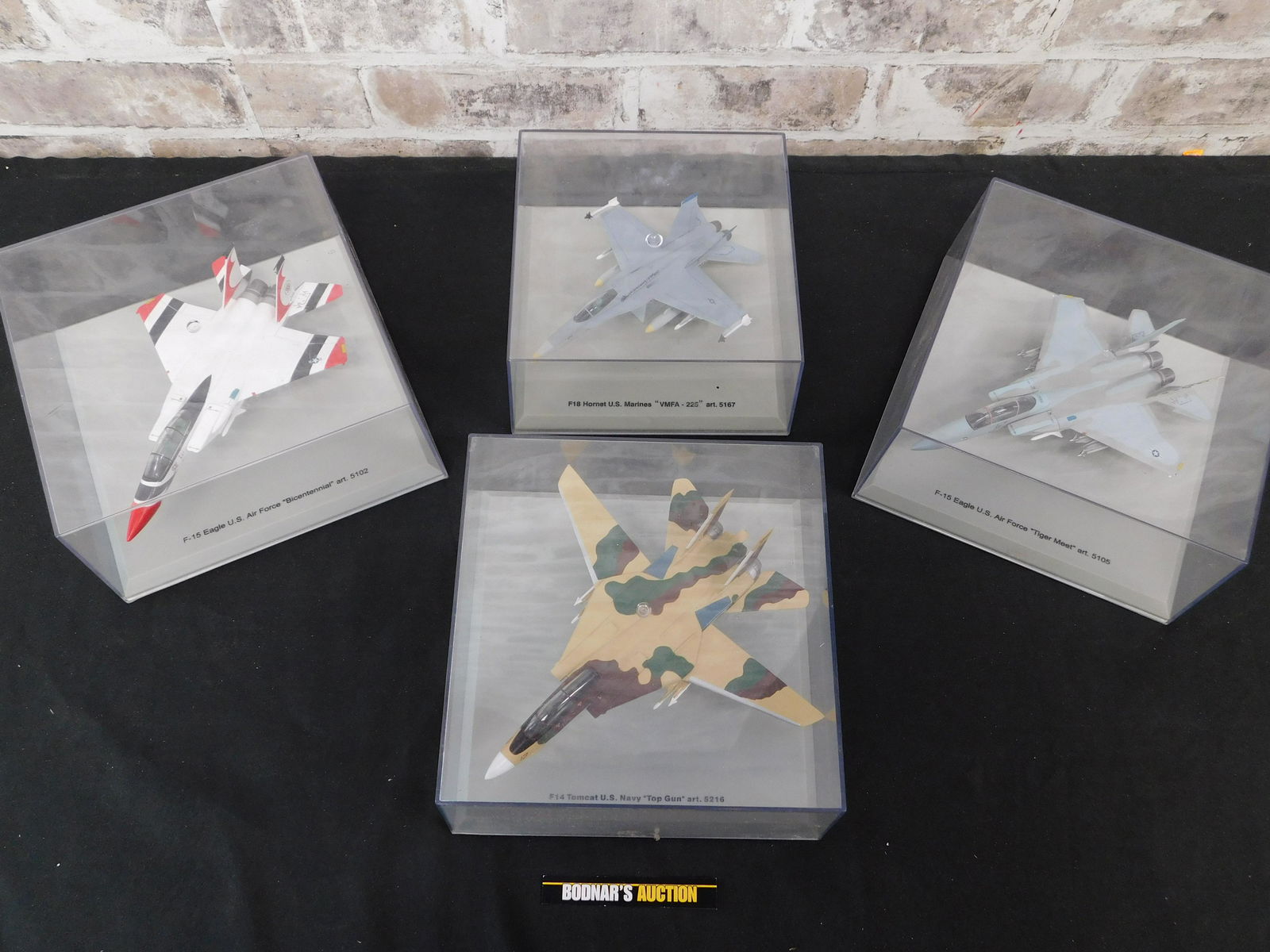 Lot of 4 Diecast Fighter Jets in Showcases (1 of 6)