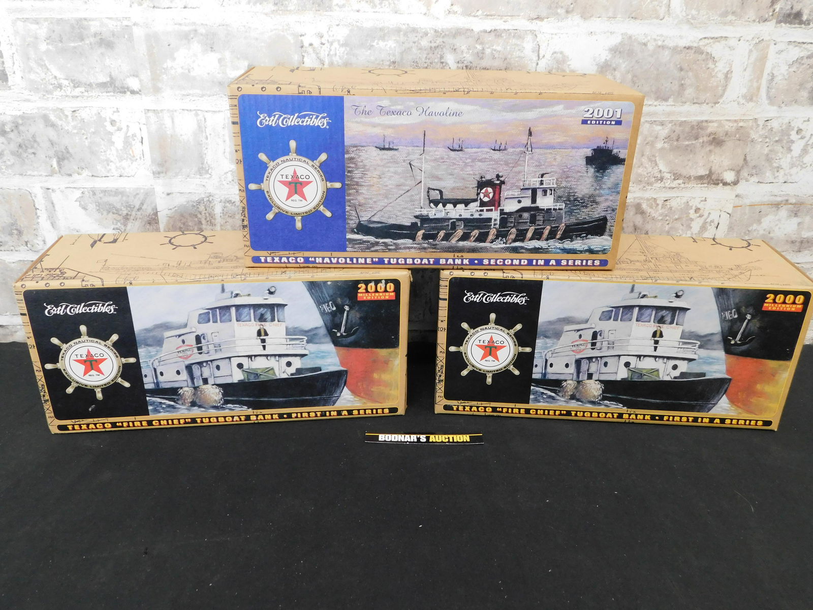 Lot of 3 Ertl Diecast Texaco Tanker Boats (1 of 4)