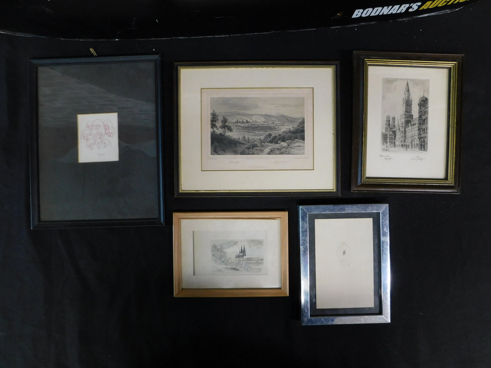 Group Lot of 5 Lithographs and Wood Block Prints: Group Lot of 5 Lithographs and Wood Block Prints including Daniel Viktor Budapest and other Hungarian Scenes. Measures 6" - 9" x 8" - 12" wide. Please read the terms and conditions. This sale will be 