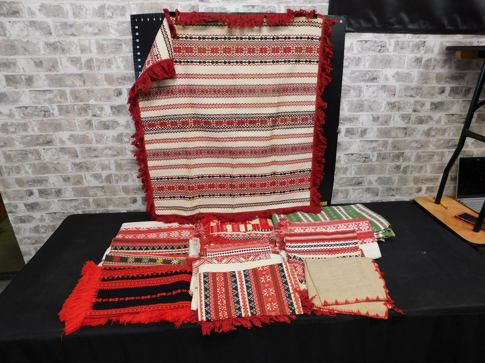 Large Lot of Hungarian Hand Embroidered Tablecloths and (1 of 4)