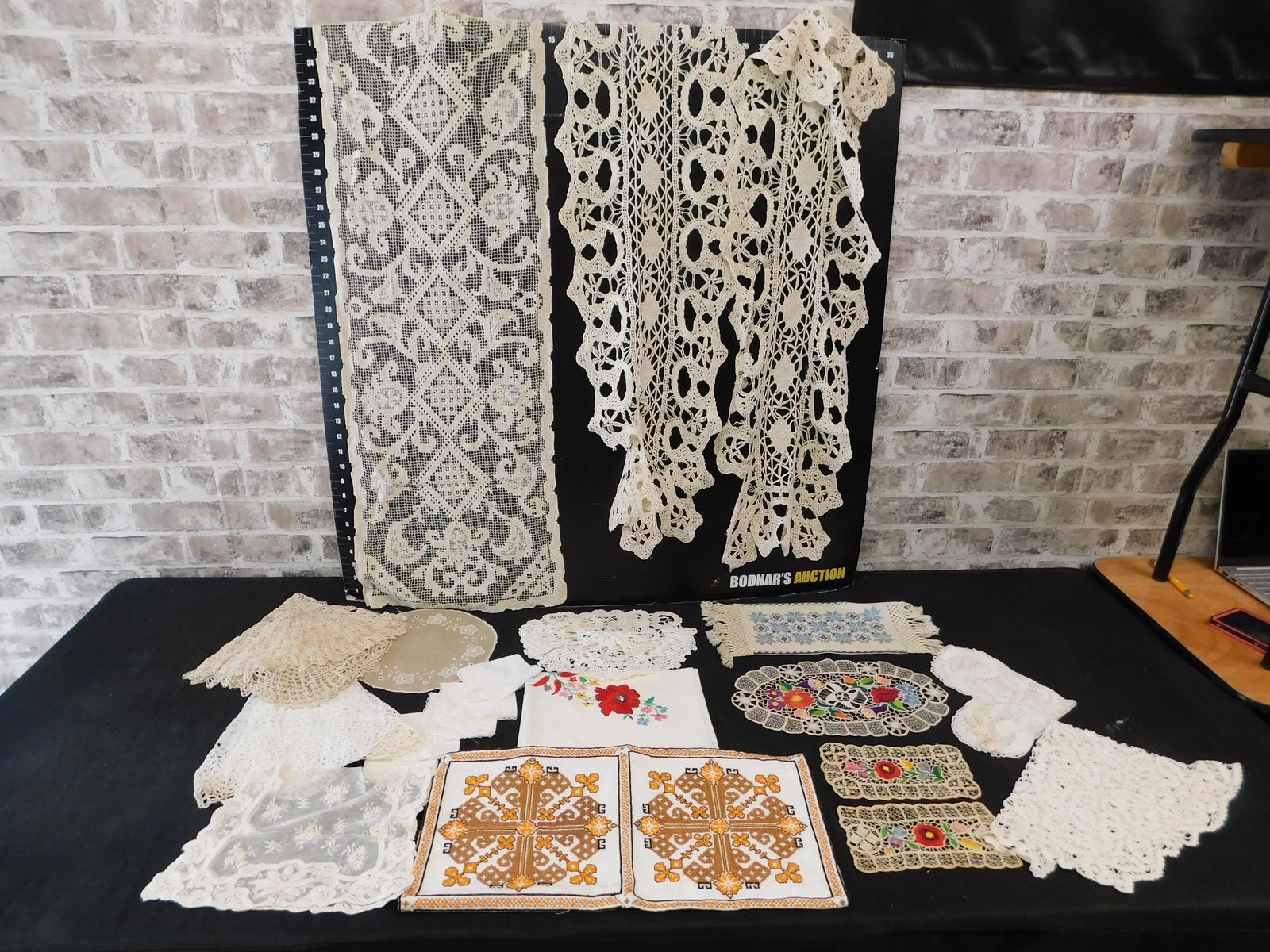 Large Lot of Hungarian Hand Embroidered Tablecloths and (1 of 4)