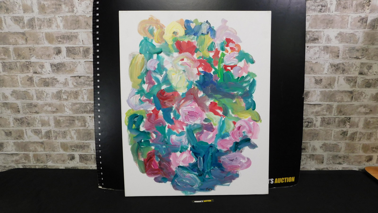 Abstract Painting by Susan Marx: Abstract Painting by Susan Marx. Entitled "Rose Bed II" Measures 30" tall x 24" wide. She was a local New Jersey Artiest. Find out more about the artiest www.susanmarxartist.com Please read the terms 