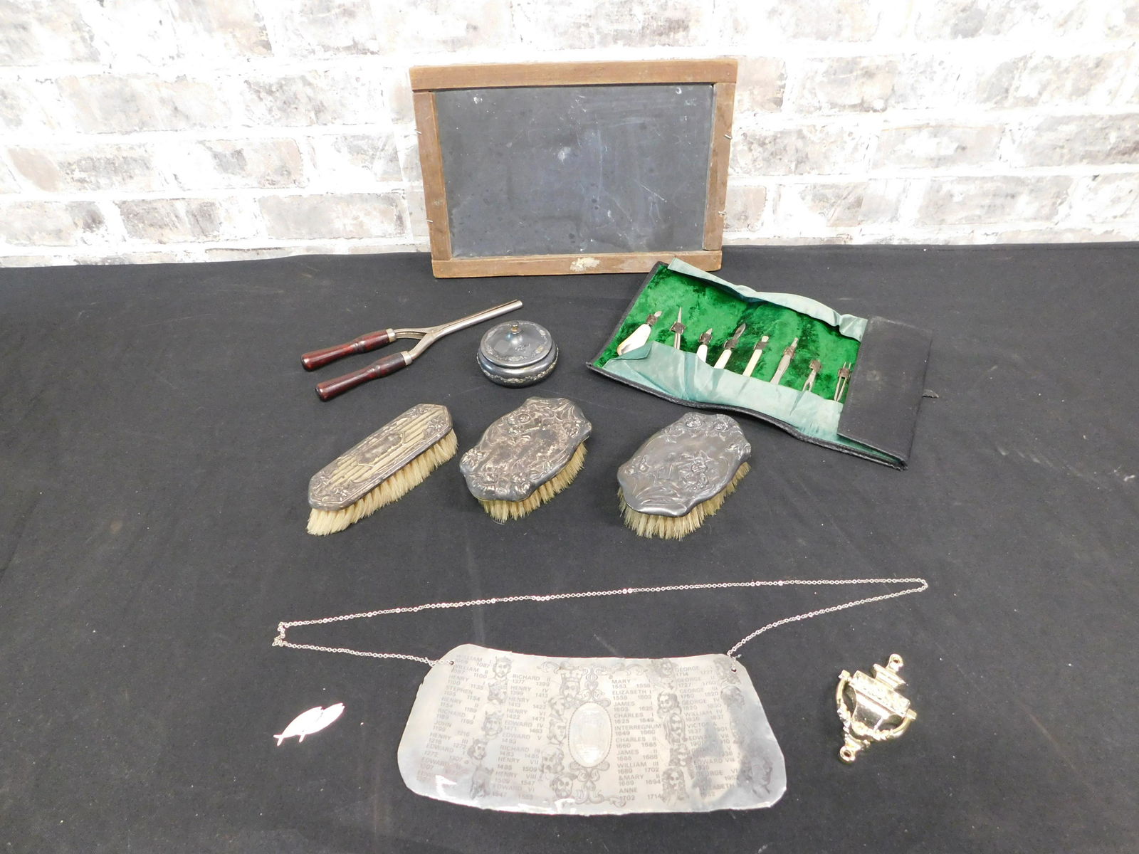 Lot of Silverplate, Vanity Items, Mother of Pearl (1 of 9)