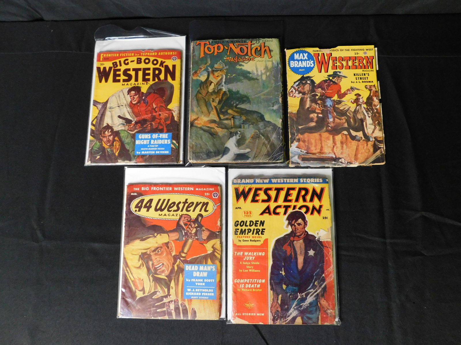 Lot of 5 Western Pulp Magazines from 1922 - 1954 (1 of 3)