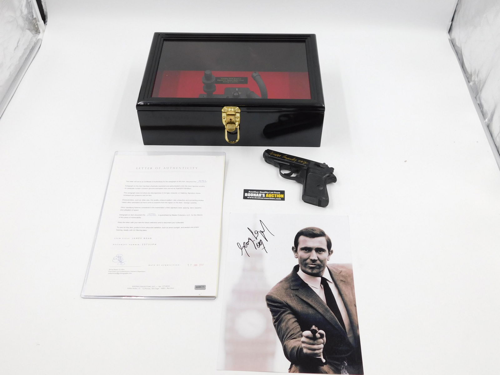George Lazenby Autographed PPK and Photo (1 of 5)