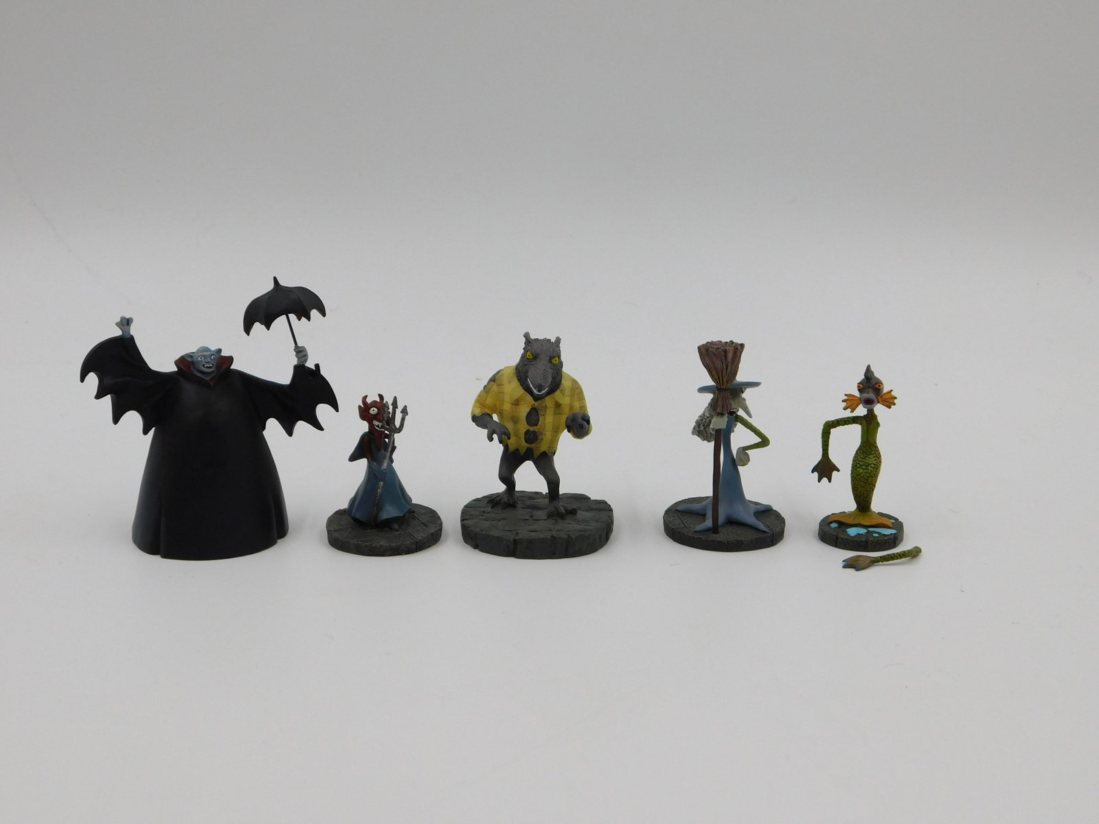 Hawthorne Village Nightmare Before Christmas: Hawthorne Village The Nightmare Before Christmas Miniature Accessories Lot of 5. Including Witch, Vampire, Wolfman, Devil and AS-IS Swamp Creature - 1 arm is broken but is included. Measures approx.. 