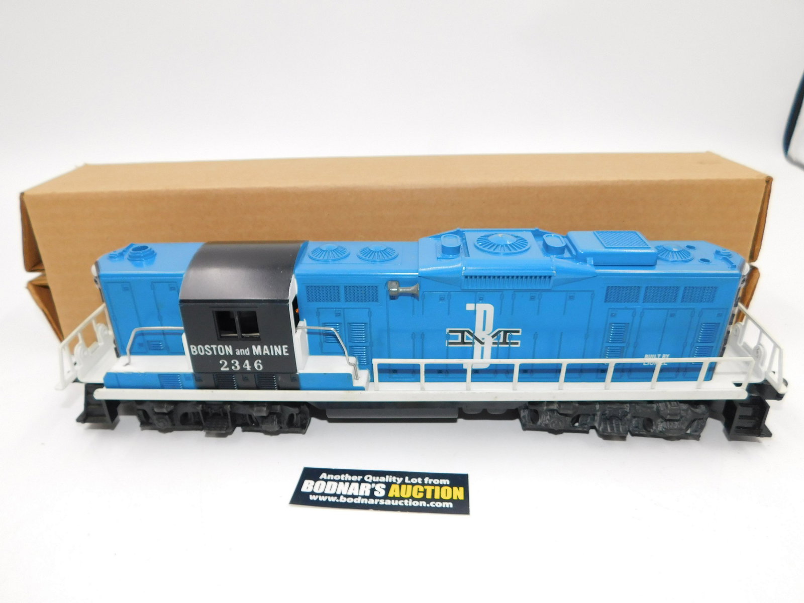 Lionel 027 2346 Boston & Maine GP9 Diesel Engine: Lionel 027 2346 Boston & Maine GP9 Diesel Engine - Repro Box. All invoices must be paid within 24 hours of the sale. All items are shipped USPS or UPS and will be billed separately. A $10 handling fee