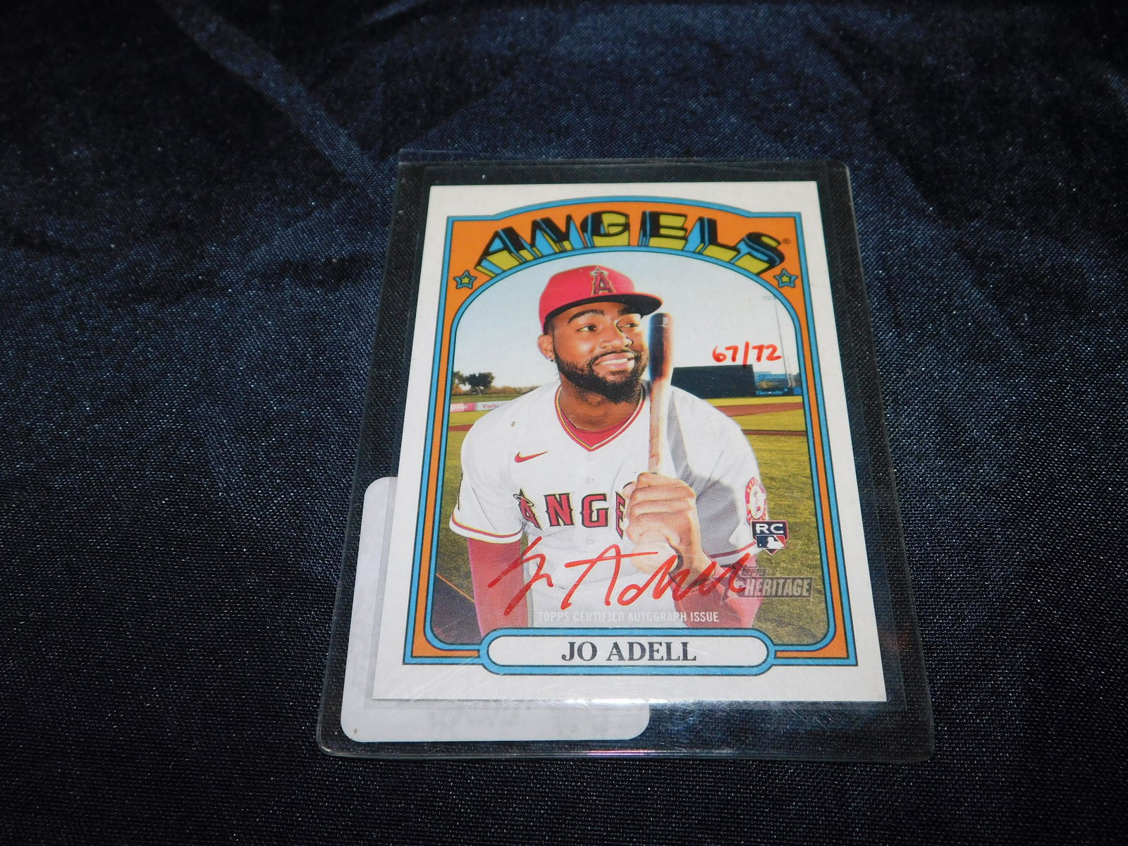 Jo Adell Topps Heritage 2021 Autograph Card - Red Ink (1 of 2)