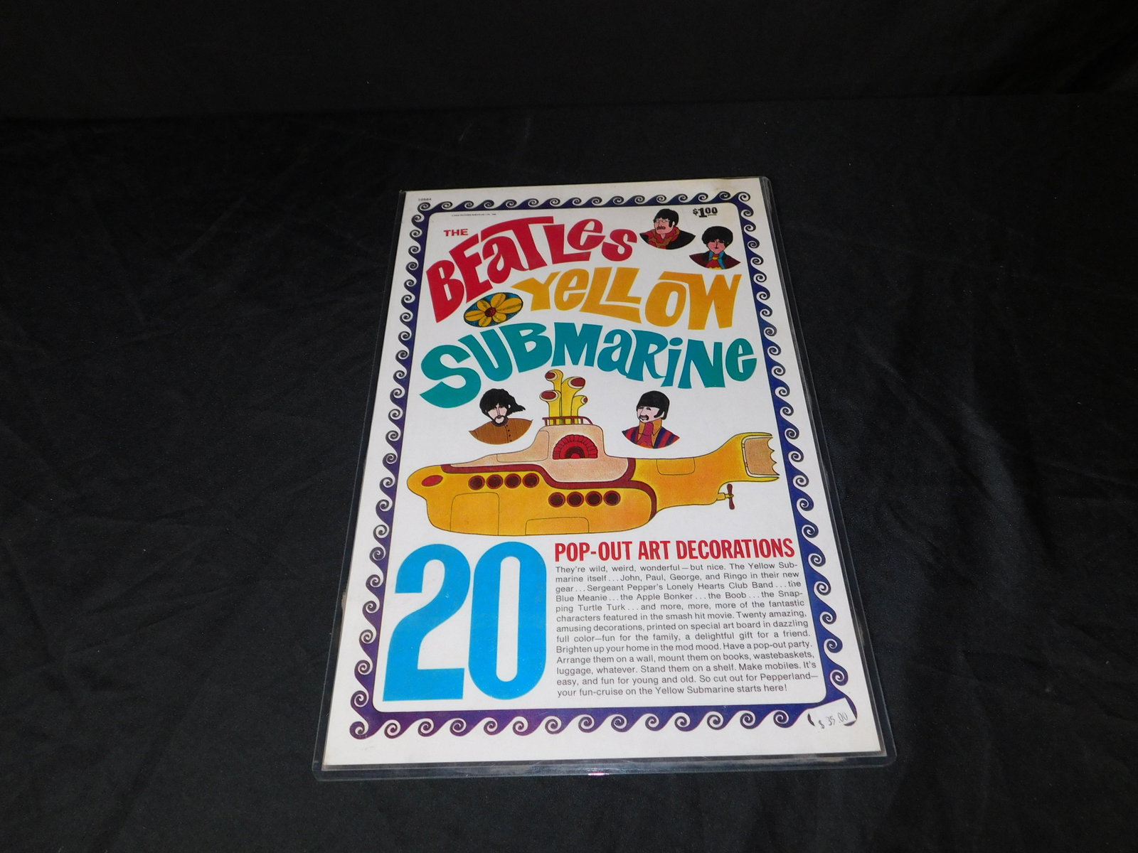The Beatles Yellow Submarine Advertisement: The Beatles Yellow Submarine Advertisement for Pop Art Decorations. Dated 1968 - King Features #10564. Please read the terms and conditions. This sale will be broadcast live on sale day with full desc
