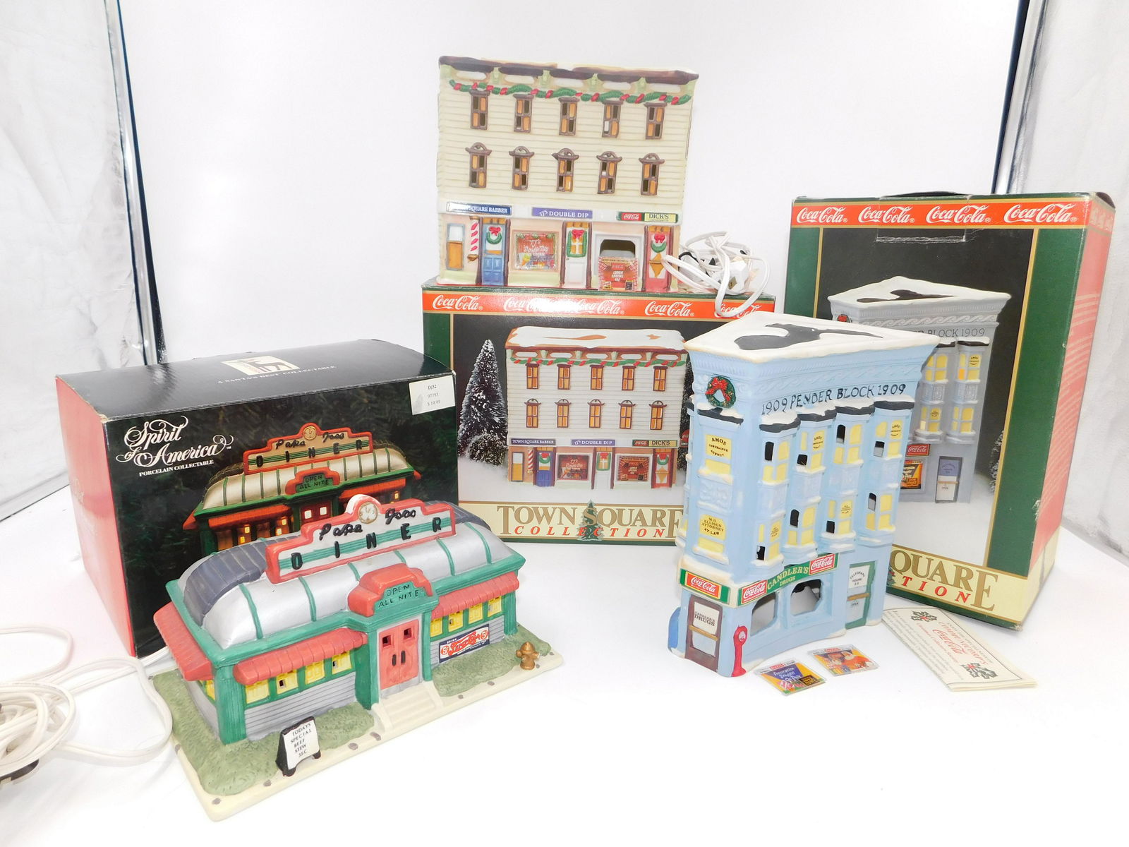 Lot of 3 Christmas Village Buildings including (1 of 7)