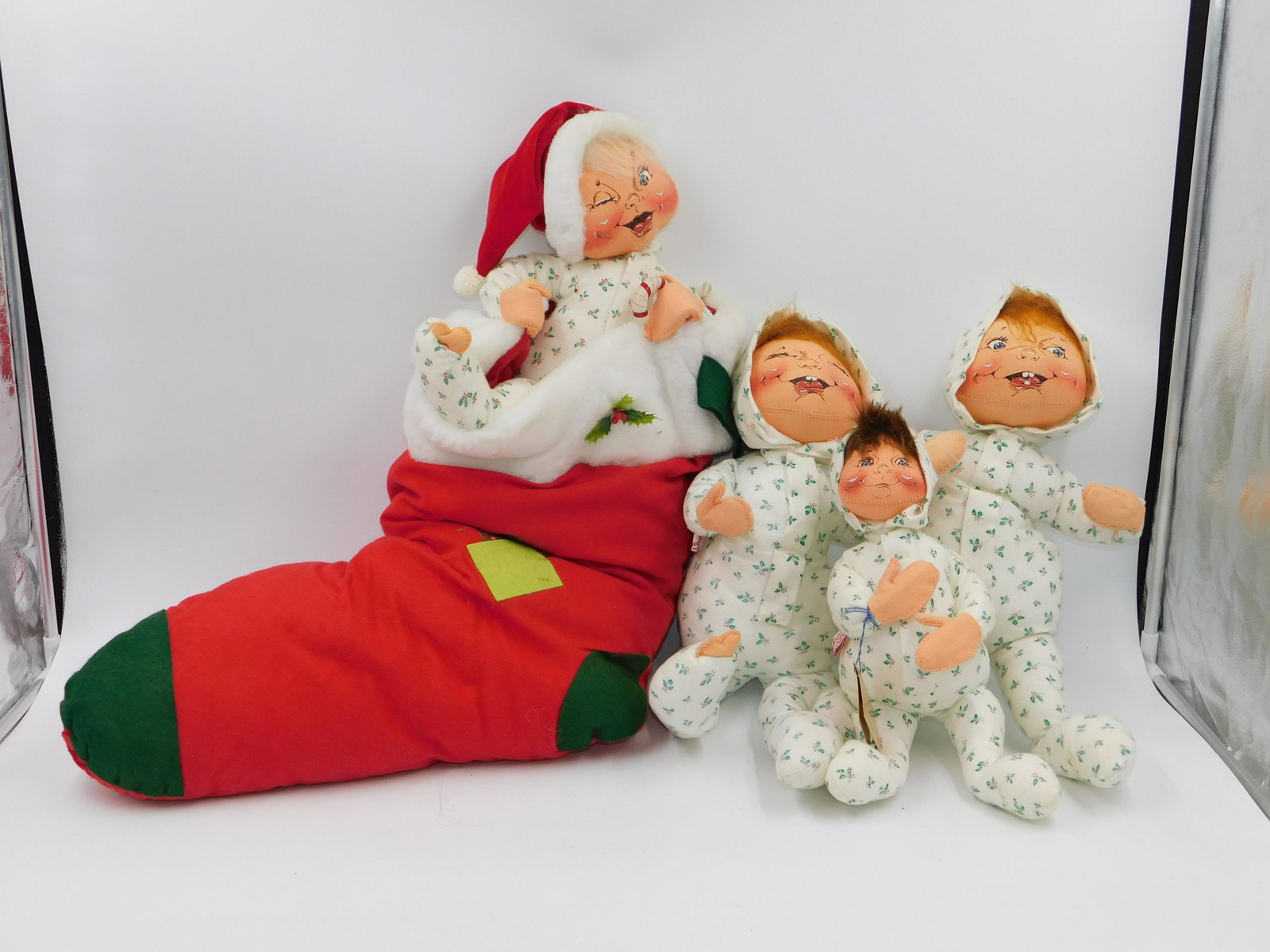 Lot of 4 Annalee Christmas Baby Dolls (1 of 3)