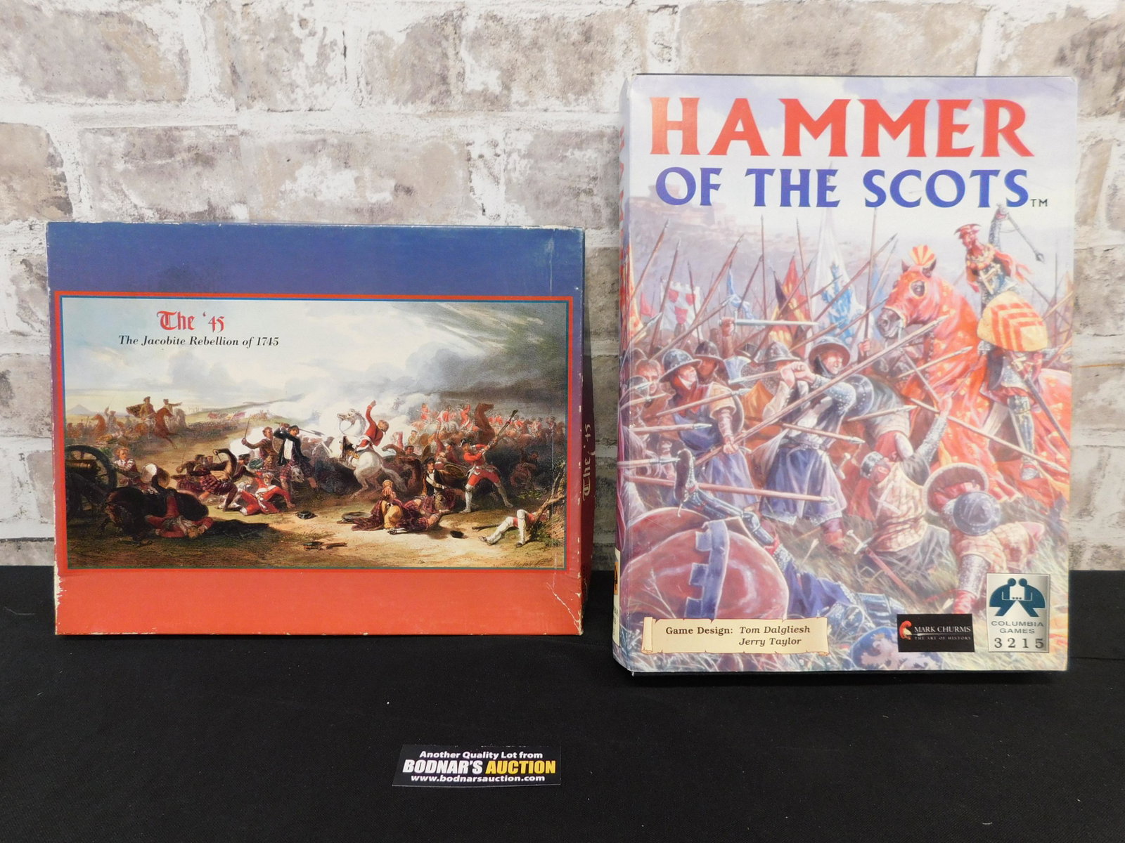 Lot of 2 War Strategy Games: Lot of 2 War Strategy Games including The '45 - The Jacobite Rebellion of 1745 by Decision Games - Excellent/Unused Condition and Hammer of the Scots by Columbia Games - Used/Very Good Condition. Plea