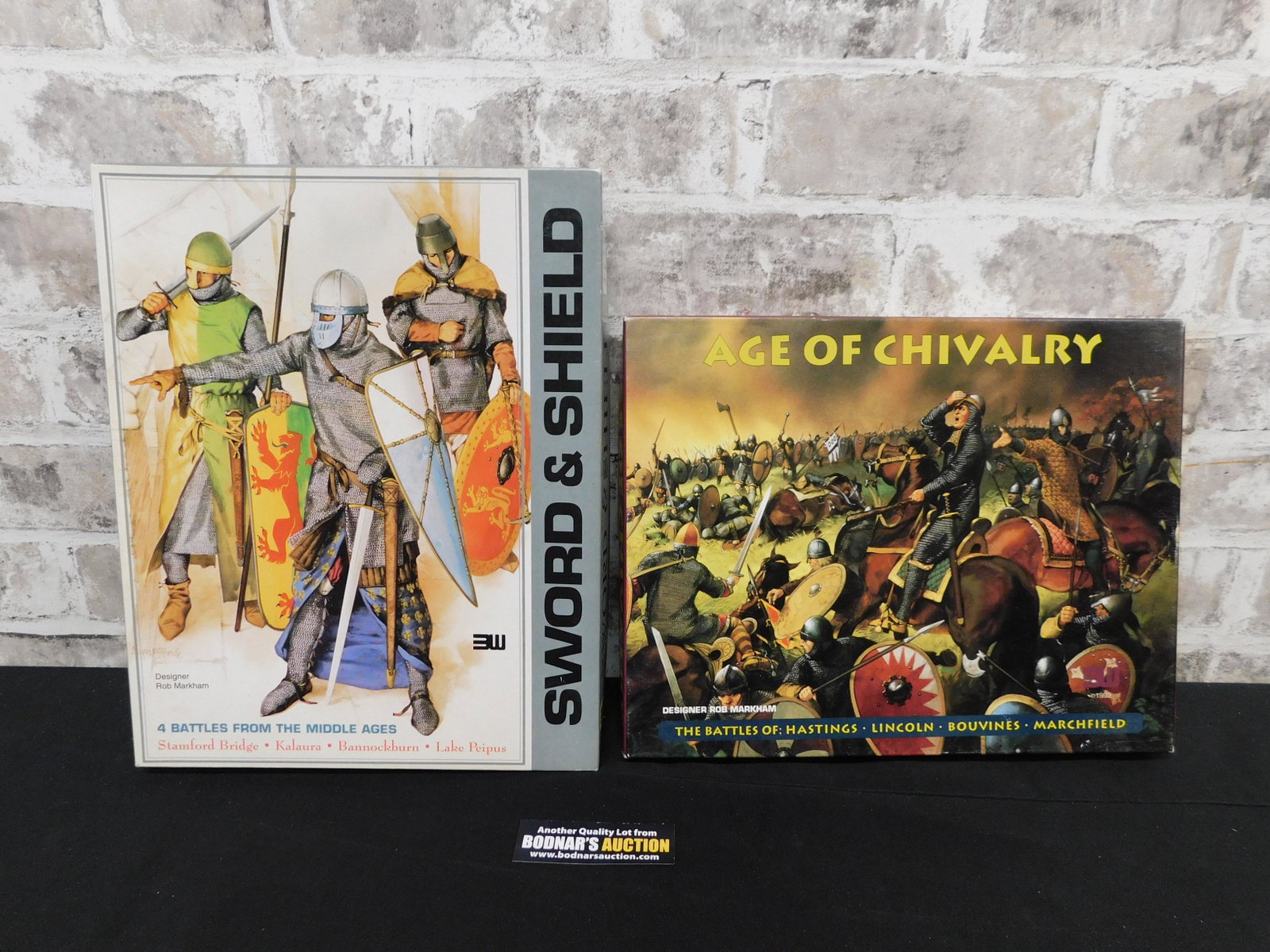 Lot of 2 War Strategy Games: Lot of 2 War Strategy Games by 3W including Age of Chivalry - Excellent/Used Condition and Sword & Shield - Excellent/Unused Condition. Please refer to the photos for game contents. Please read the te