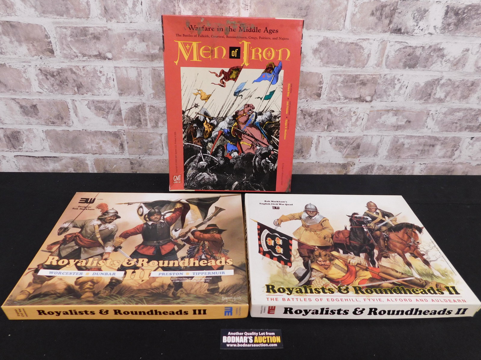 Lot of 3 War Strategy Games: Lot of 3 War Strategy Games including Royalists and Roundheads II by 3W - Unused/Excellent Condition, Royalists and Roundheads III by 3W - Used/Very Good Condition and Men of Iron - Warfare in the Mid