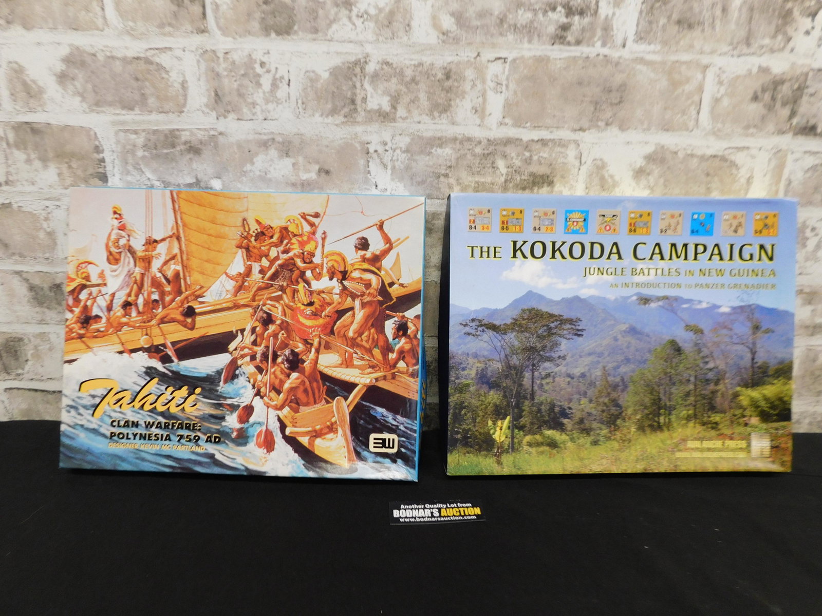 Lot of 2 War Strategy Games: Lot of 2 War Strategy Games including Tahiti Clan Warfare 750 AD by 3W - No dice but Unused Condition and The Kokoda Campaign - Jungle Battles in New Guinea by Avalanche Press - Partially Punched/Unus