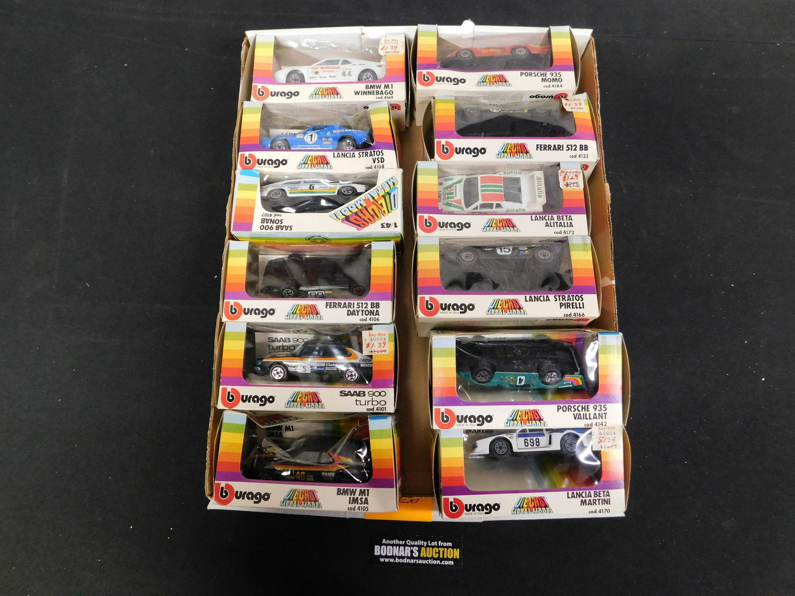 Lot of 12 Burago Die-Cast Metal Models (1 of 7)