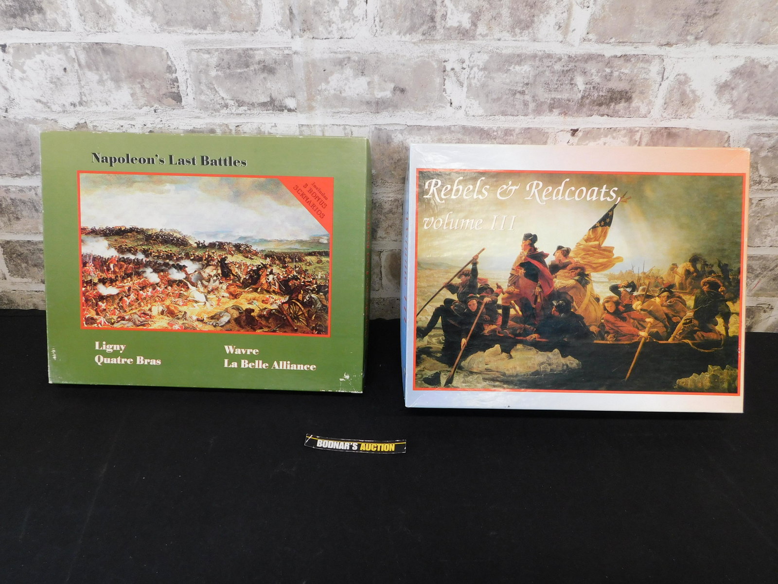 Lot of 2 War Strategy Games: Lot of 2 War Strategy Games including Rebels & Redcoats by Decision Games - Unpunched/Excellent Condition and Napoleon's Last Battles by SPI - Used/Good Condition. Please refer to the photos for game 