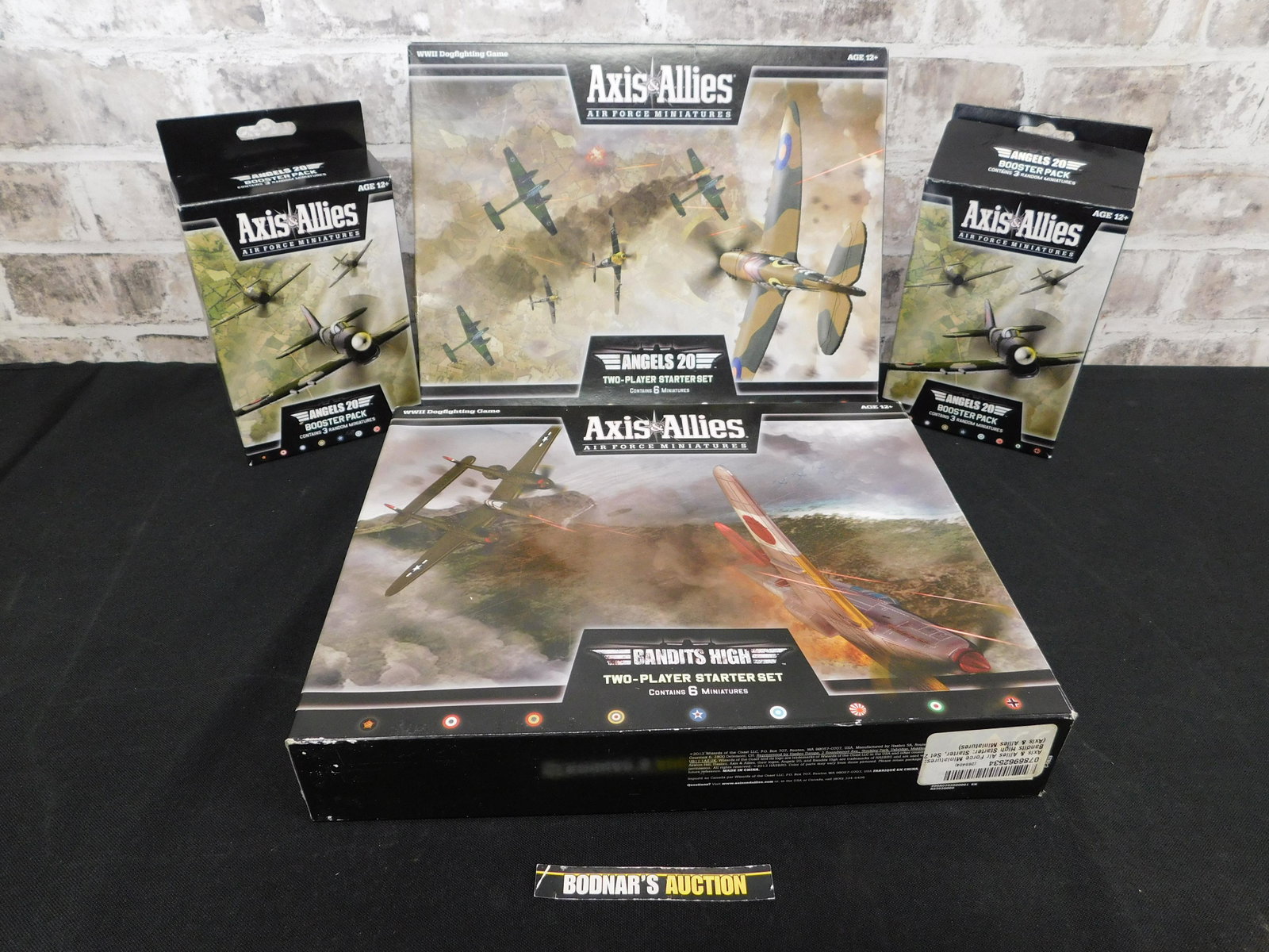 Lot of Axis & Allies Miniatures: Lot of Axis & Allies Miniatures by Hasbro including Angels 20 Starter Set with 2 Booster Packs and Bandits High Starter Set. Please read the terms and conditions. This sale will be broadcast live on s