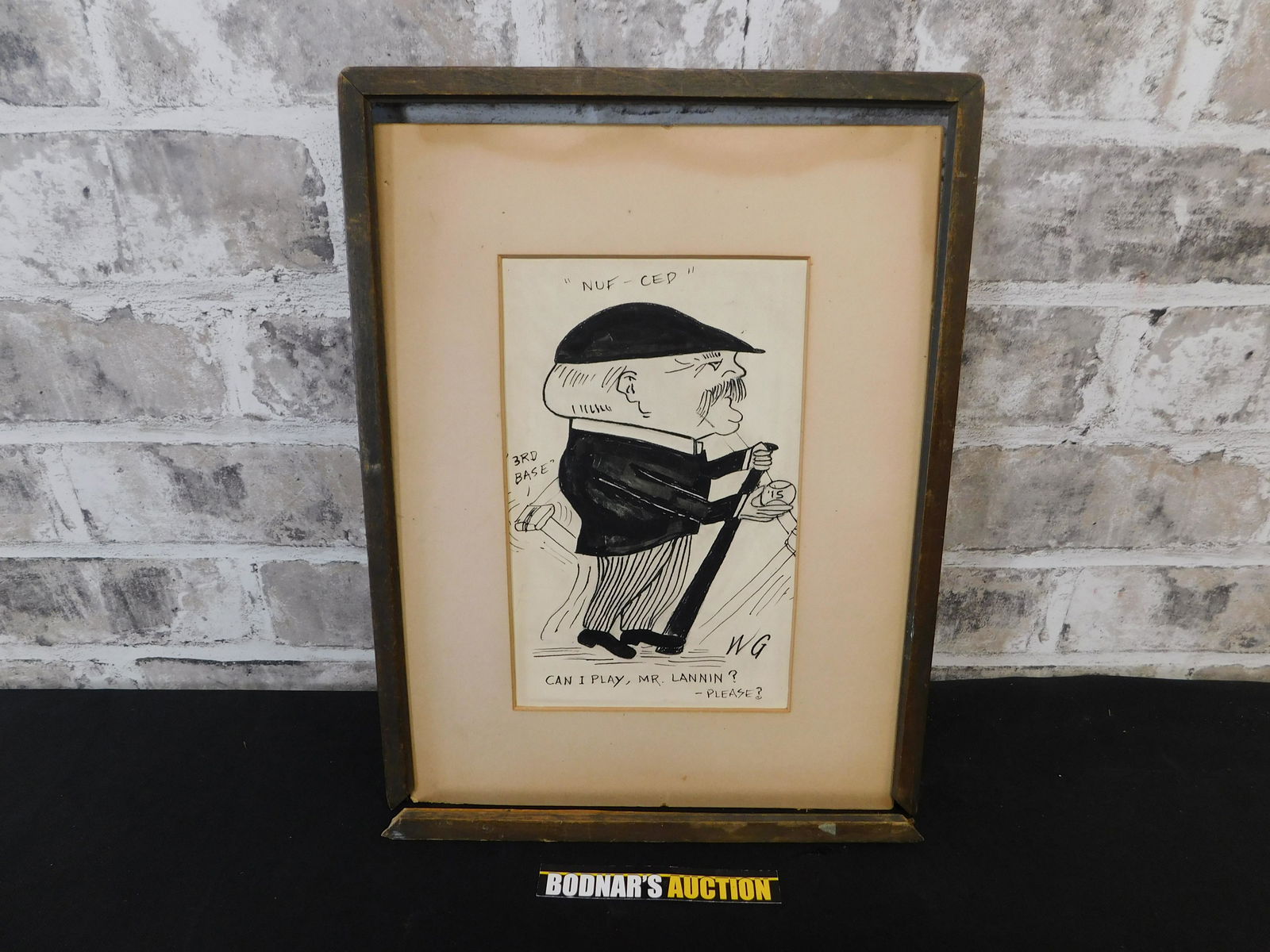 Original 1915 Caricature drawing of Nuf-Ced McGreevy (1 of 4)