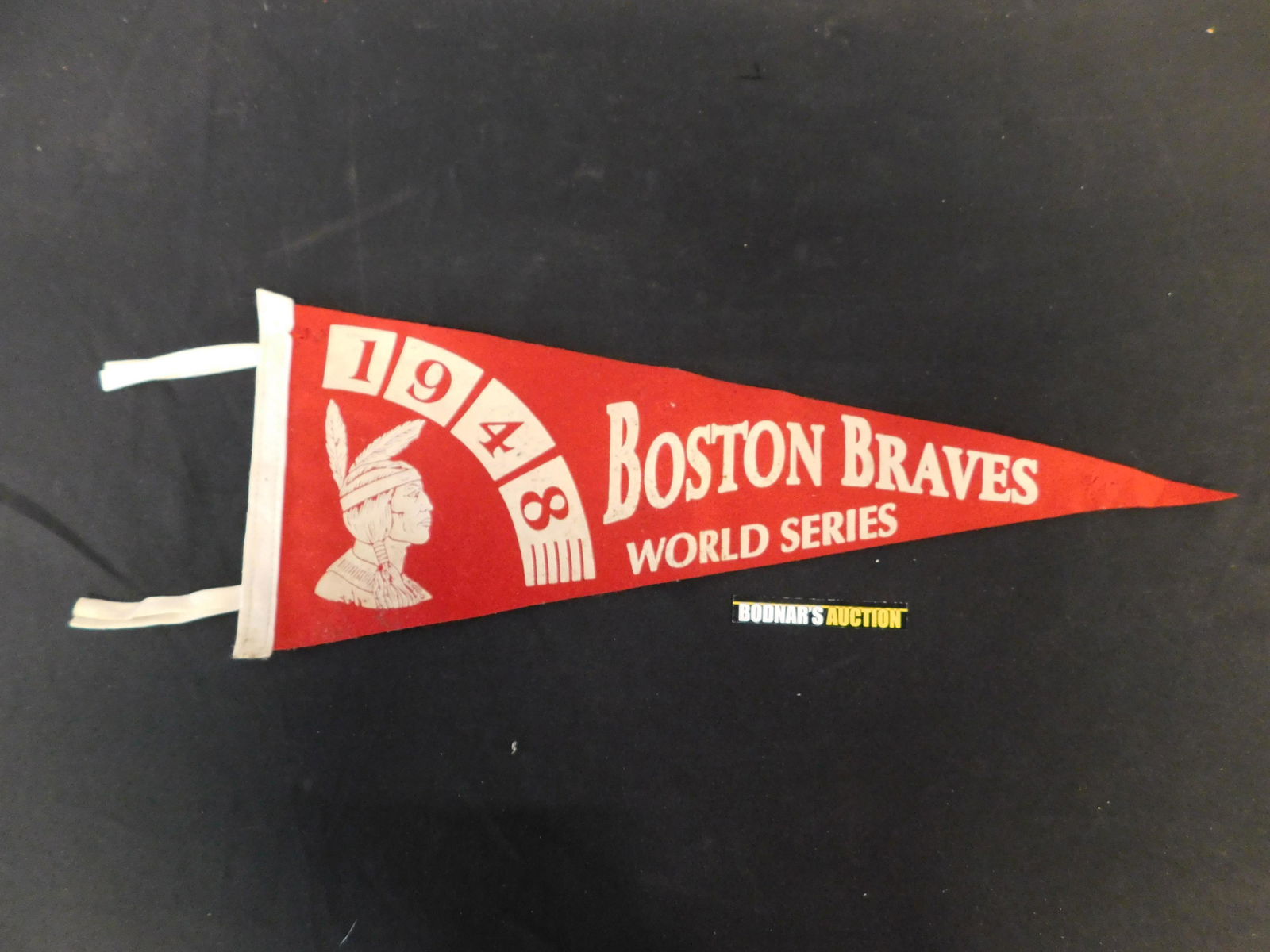 Original 1948 Boston Braves World Series Pennant